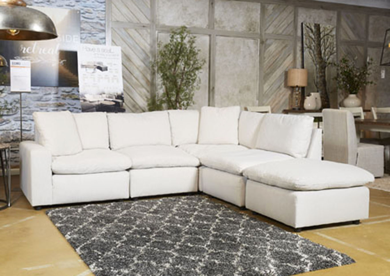 savesto ivory laf corner chair sectional