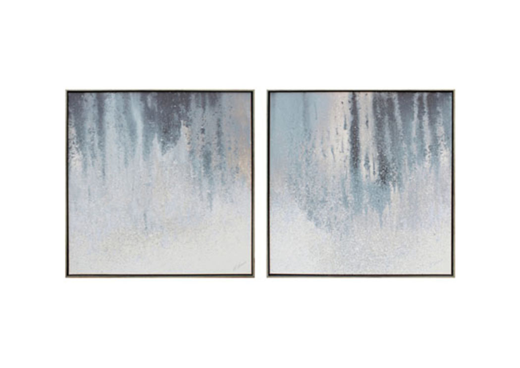 Dyan Blue/White Wall Art Set,ABF Signature Design by Ashley