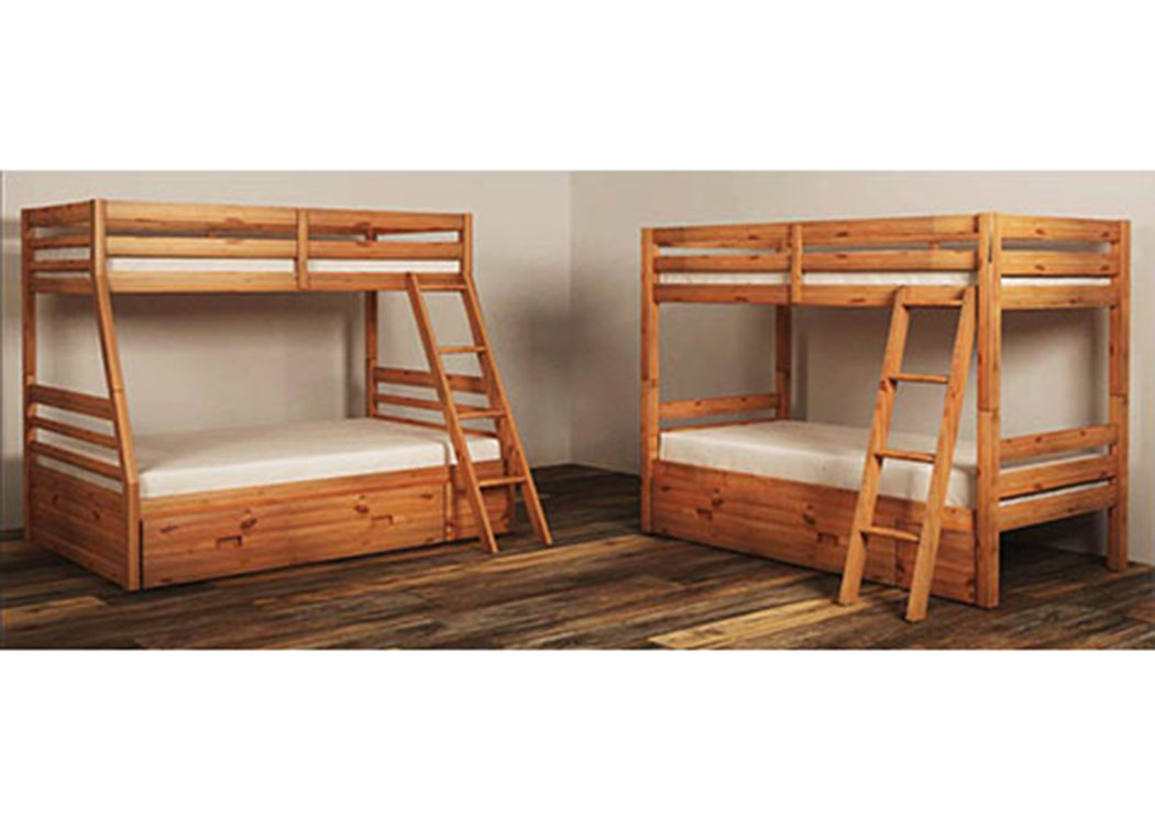 Hallytown Light Brown Twin/Twin Storage Bunkbed,ABF Signature Design by Ashley