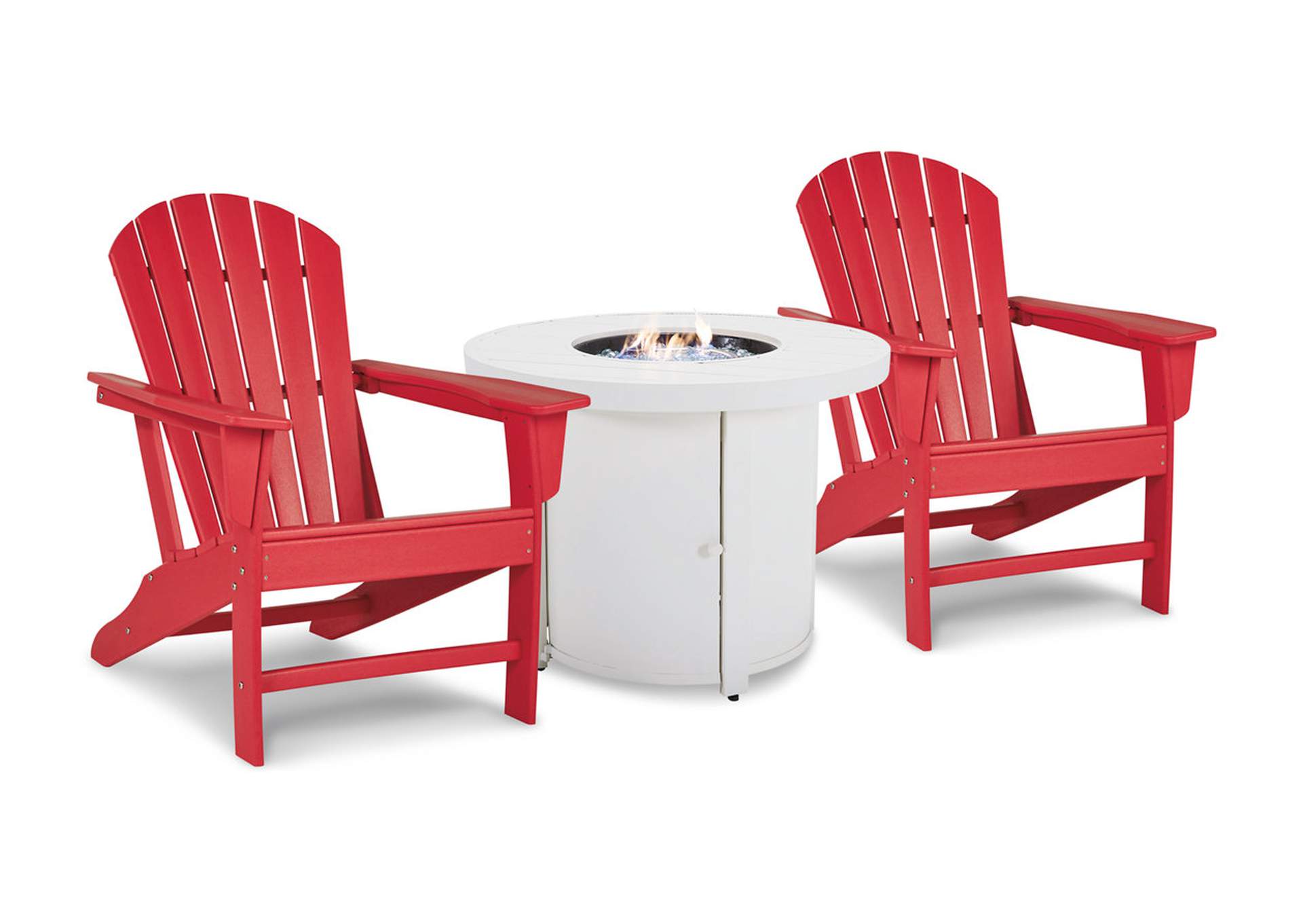 Sundown Treasure Fire Pit Table and 2 Chairs,Outdoor By Ashley