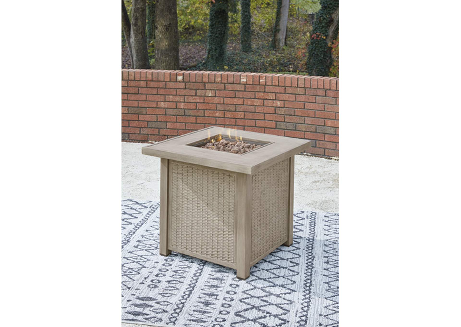 Lyle Fire Pit Table,Outdoor By Ashley