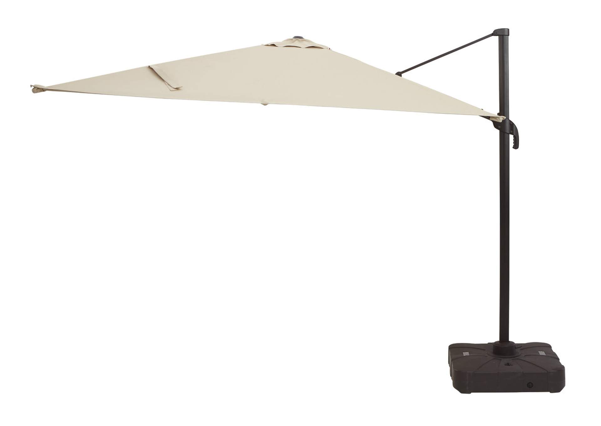 Devra Bay Beige Large Cantilever Umbrella And Base Ivan Smith