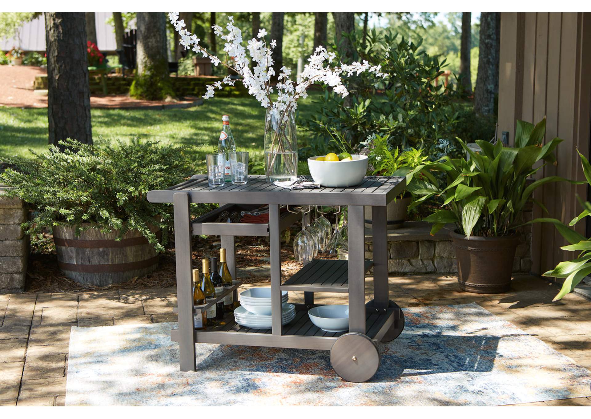 Kailani Serving Cart,Outdoor By Ashley