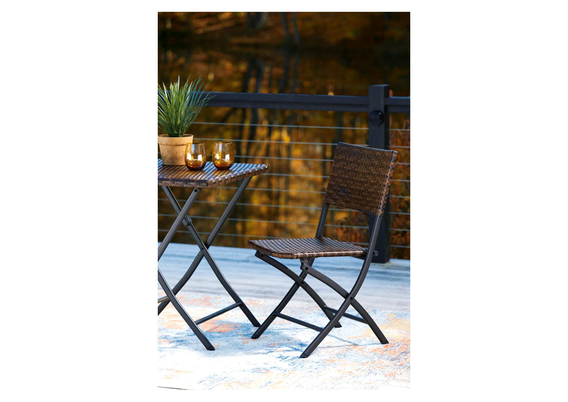 River Abbey Outdoor Table and Chairs (Set of 3),Outdoor By Ashley