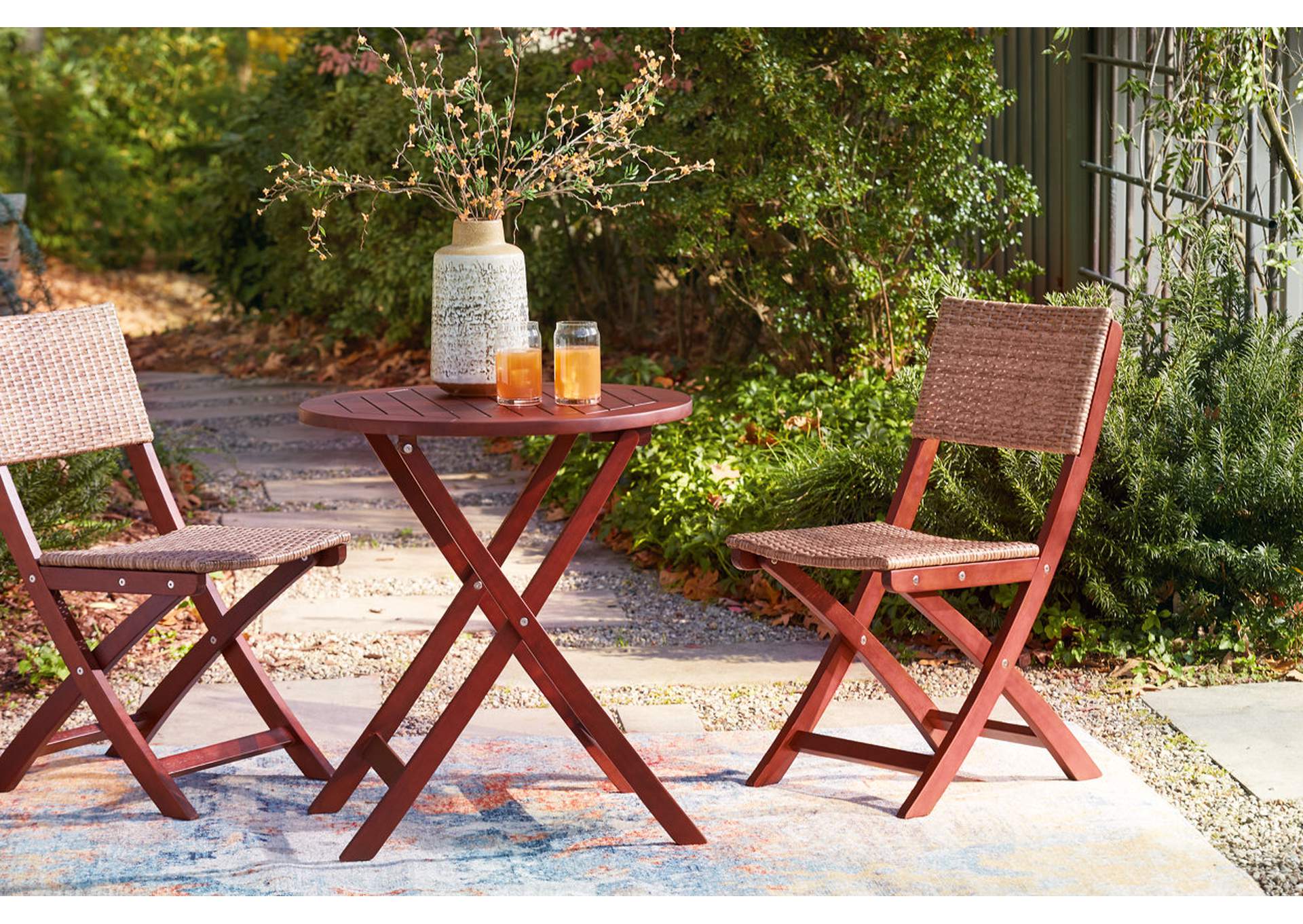 Safari Peak Outdoor Table and Chairs (Set of 3),Outdoor By Ashley
