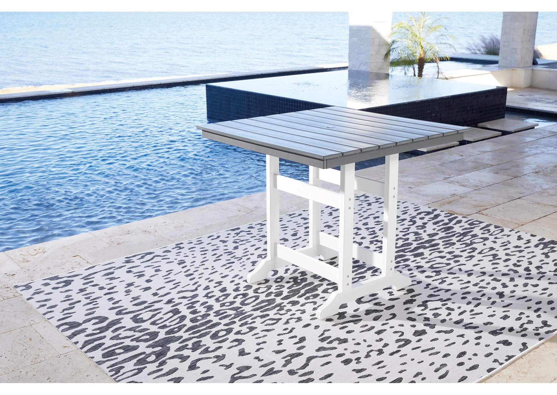 Transville Outdoor Counter Height Dining Table,Outdoor By Ashley
