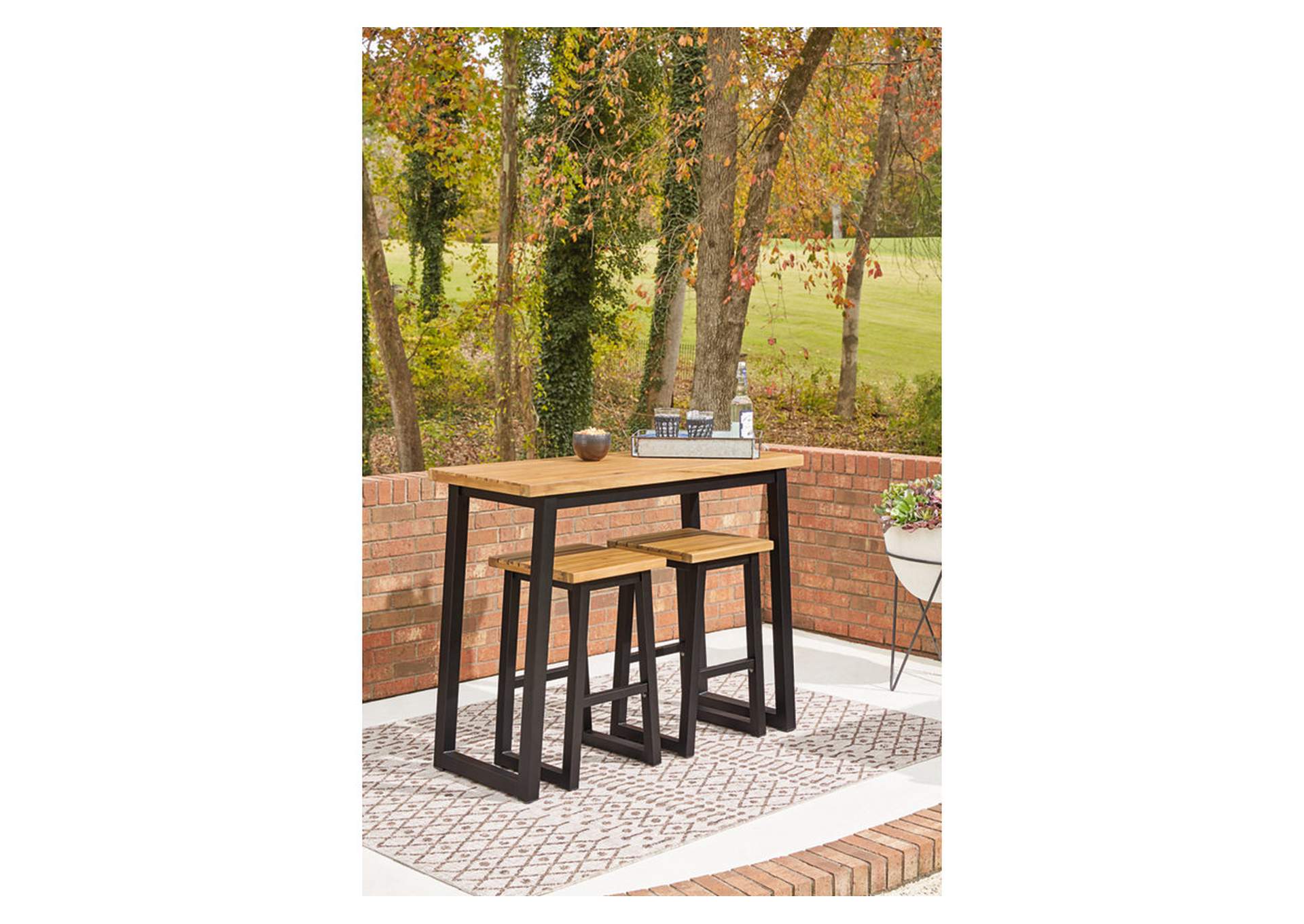 Town Wood Outdoor Counter Table Set (Set of 3),Direct To Consumer Express