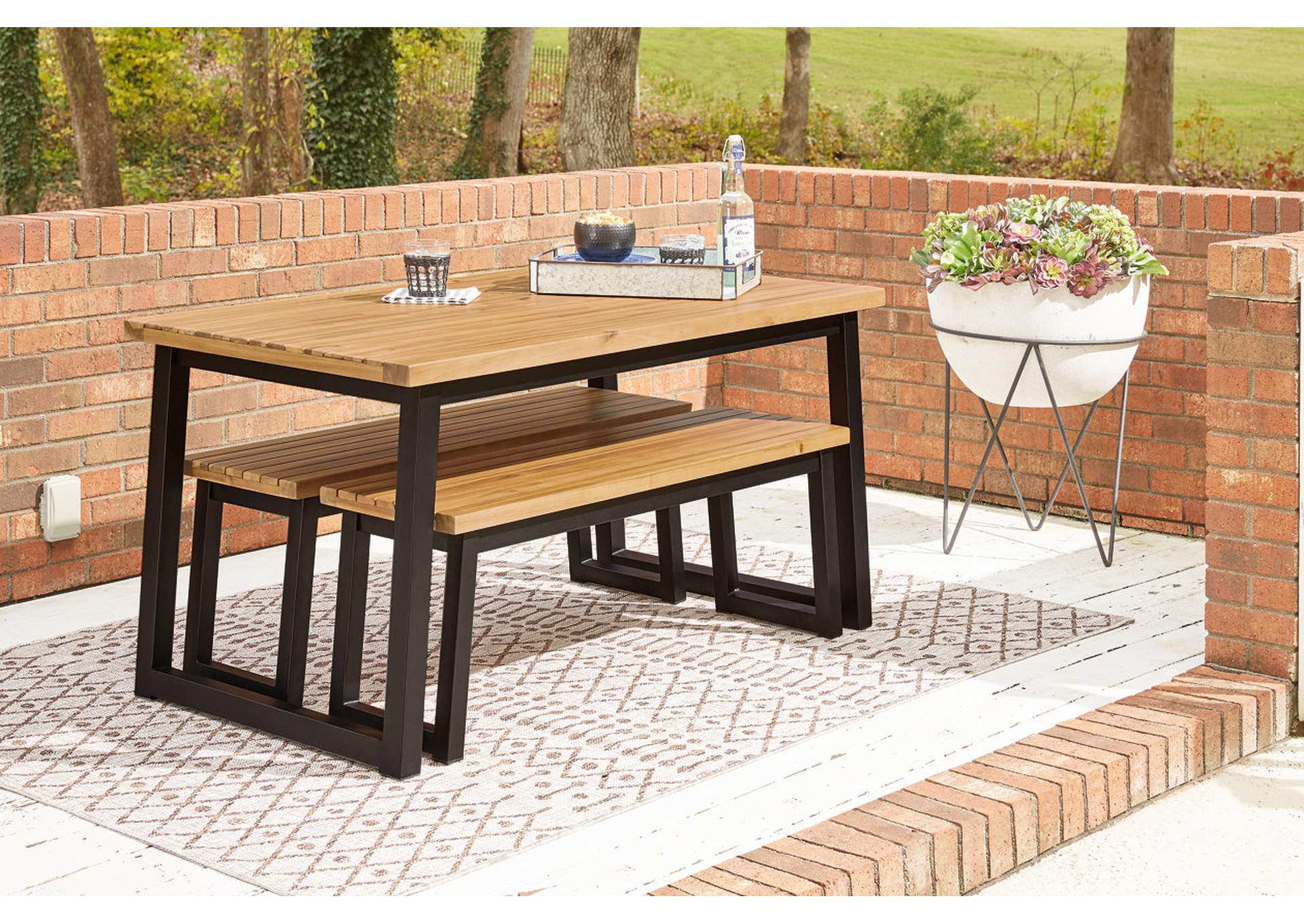 Town Wood Outdoor Dining Table Set (Set of 3),Direct To Consumer Express