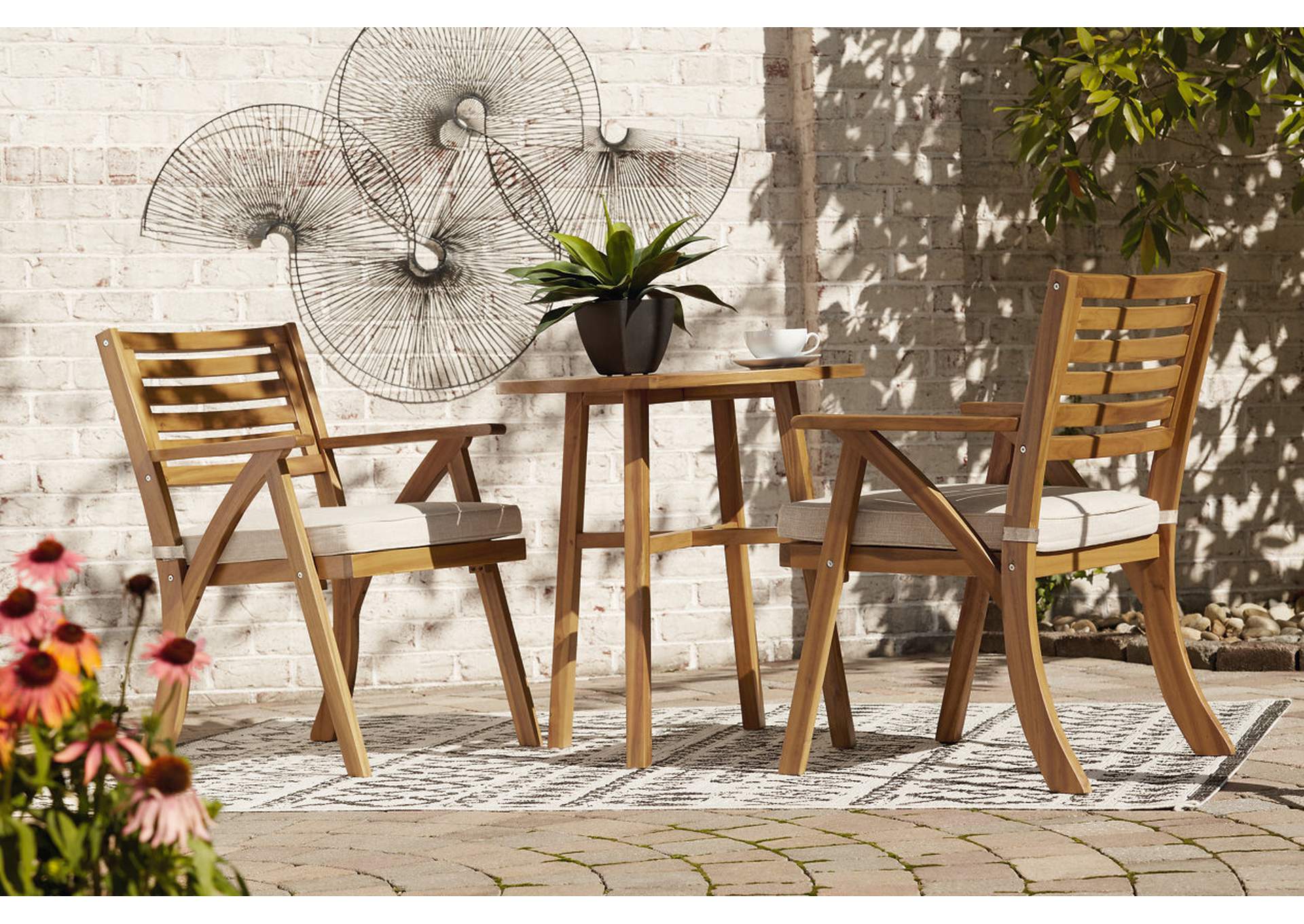 Vallerie Outdoor Chairs with Table Set (Set of 3),Direct To Consumer Express