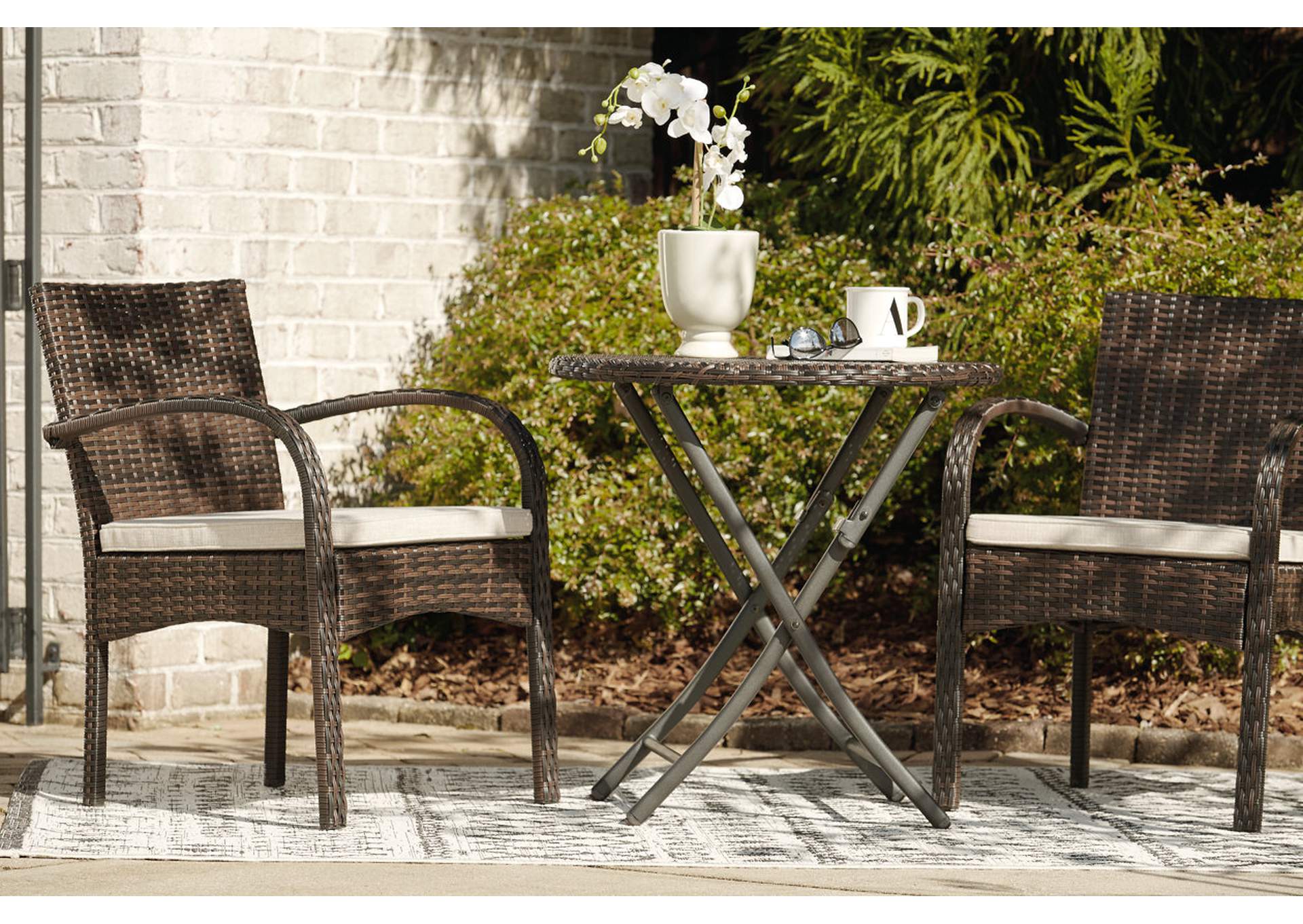 Anchor Lane Outdoor Chairs with Table Set (Set of 3),Outdoor By Ashley