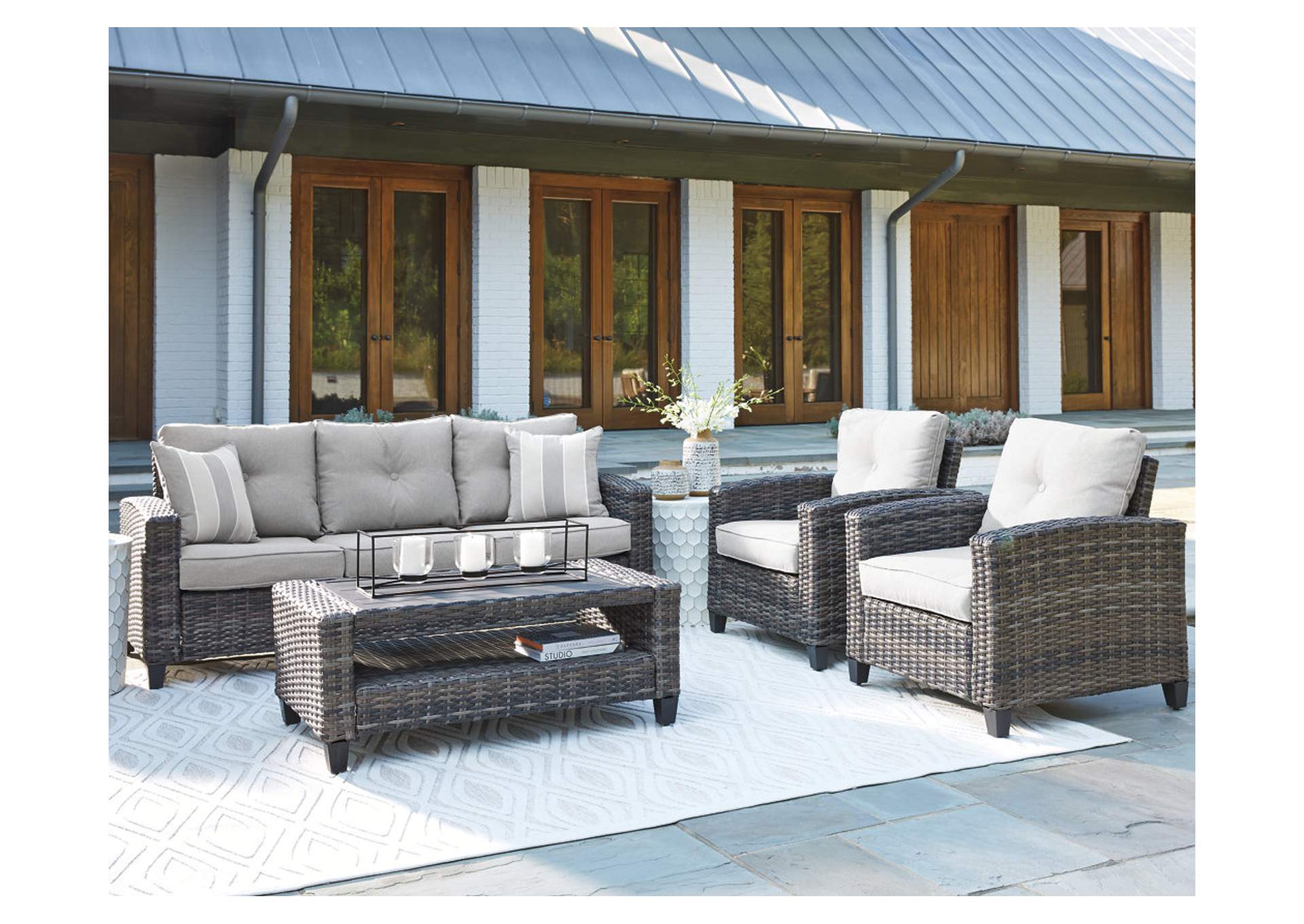 Cloverbrooke 4-Piece Outdoor Conversation Set,Outdoor By Ashley