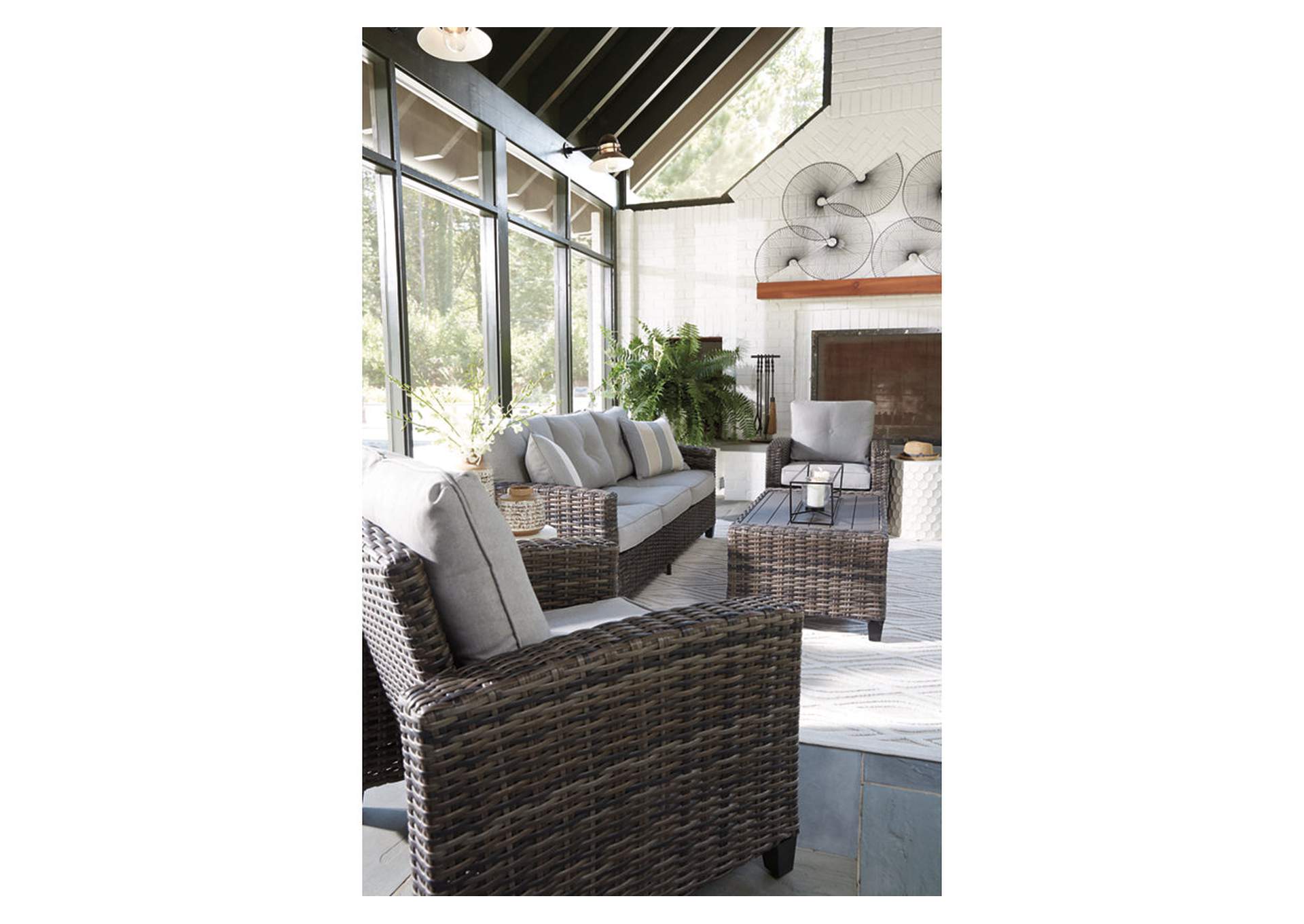 Cloverbrooke 4-Piece Outdoor Conversation Set,Outdoor By Ashley