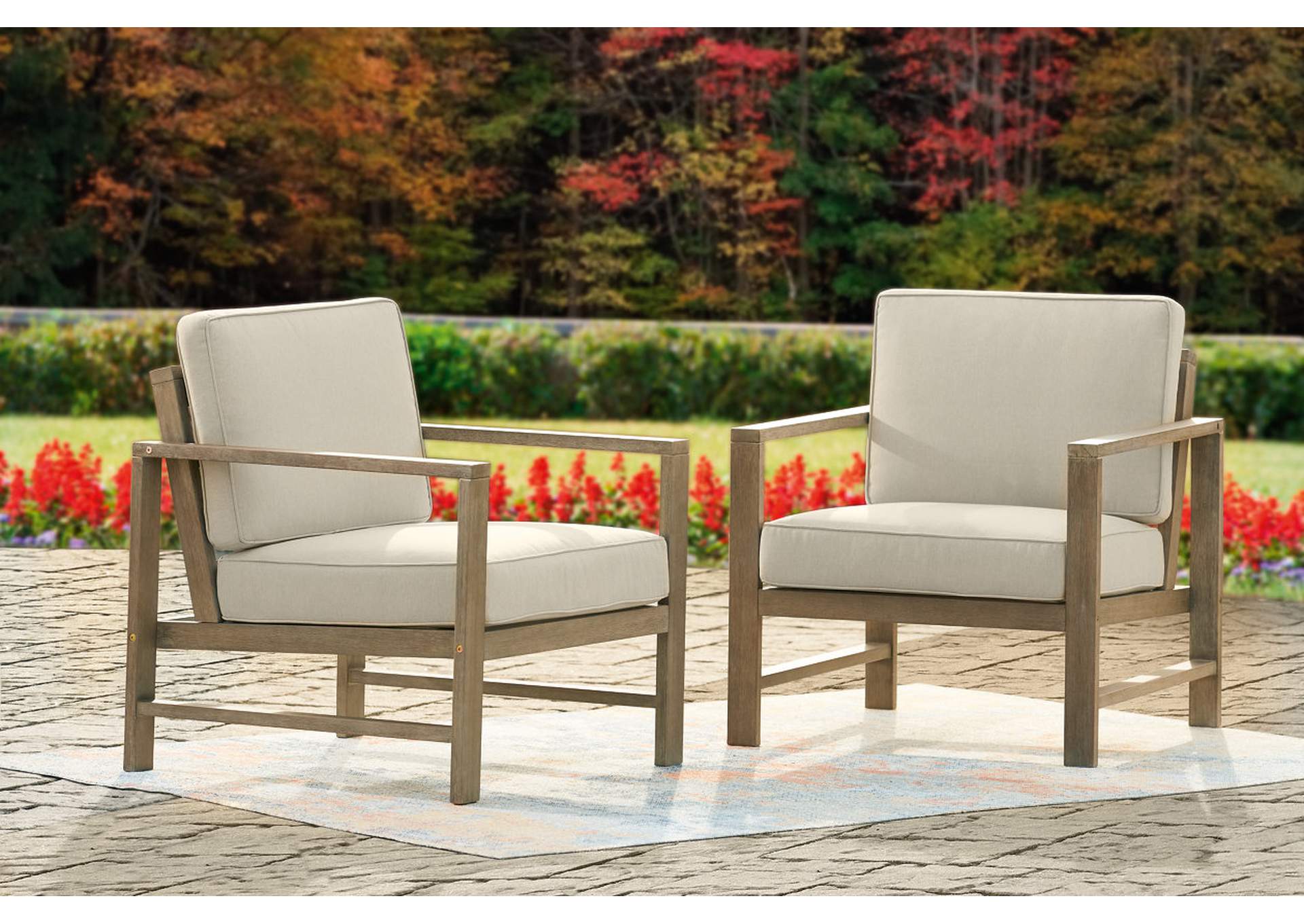 Fynnegan Lounge Chair with Cushion (Set of 2),Outdoor By Ashley