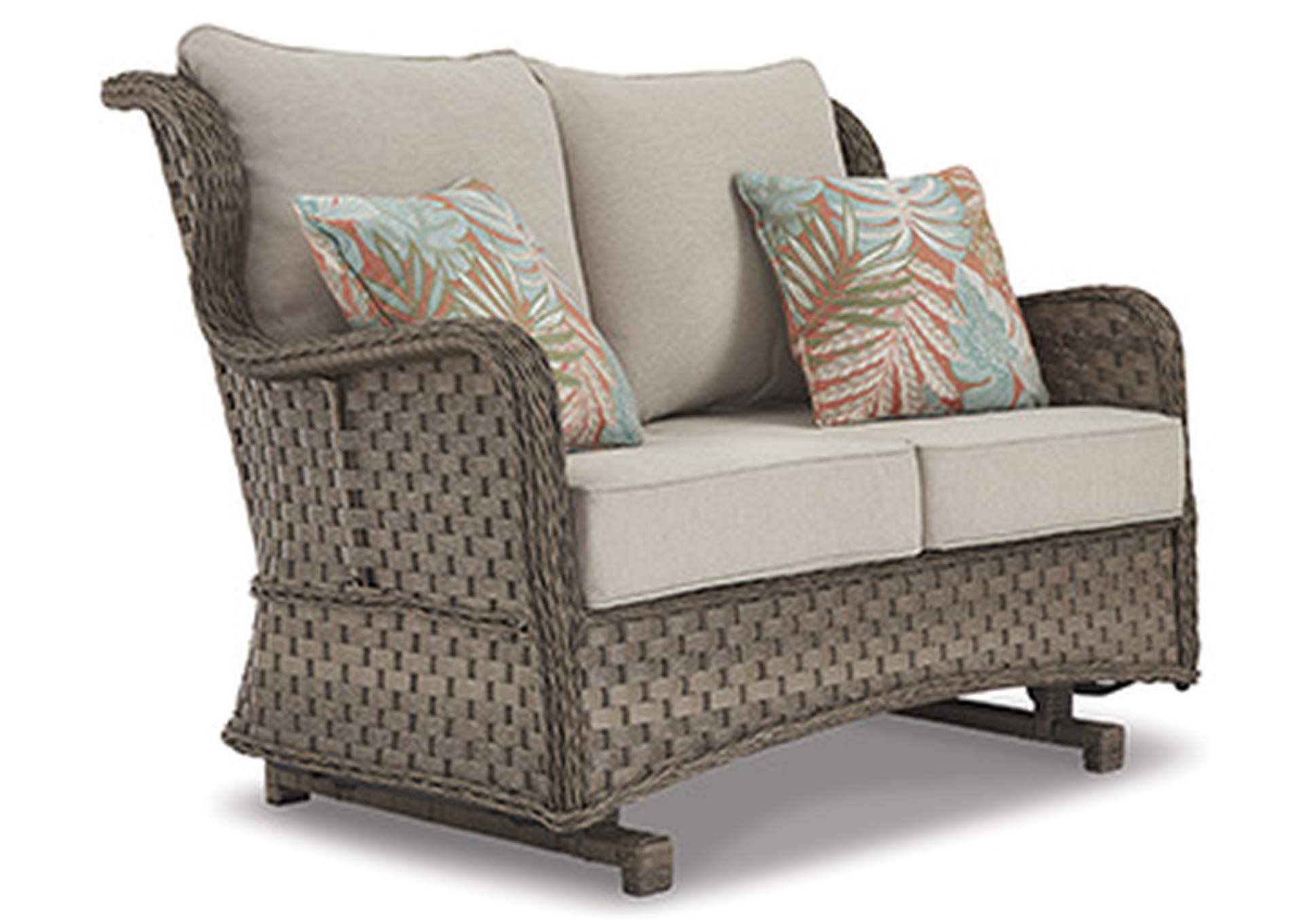 Clear Ridge Glider Loveseat with Cushion,Outdoor By Ashley