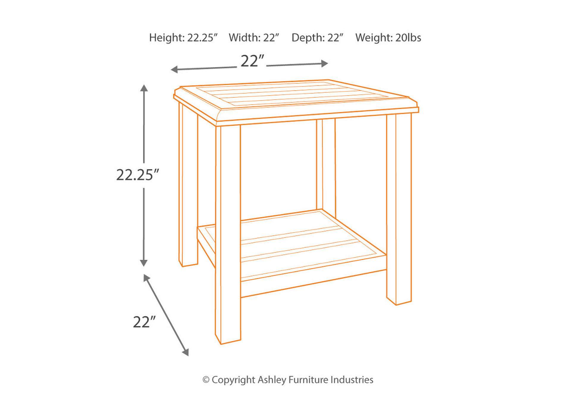 Castle Island End Table,Direct To Consumer Express