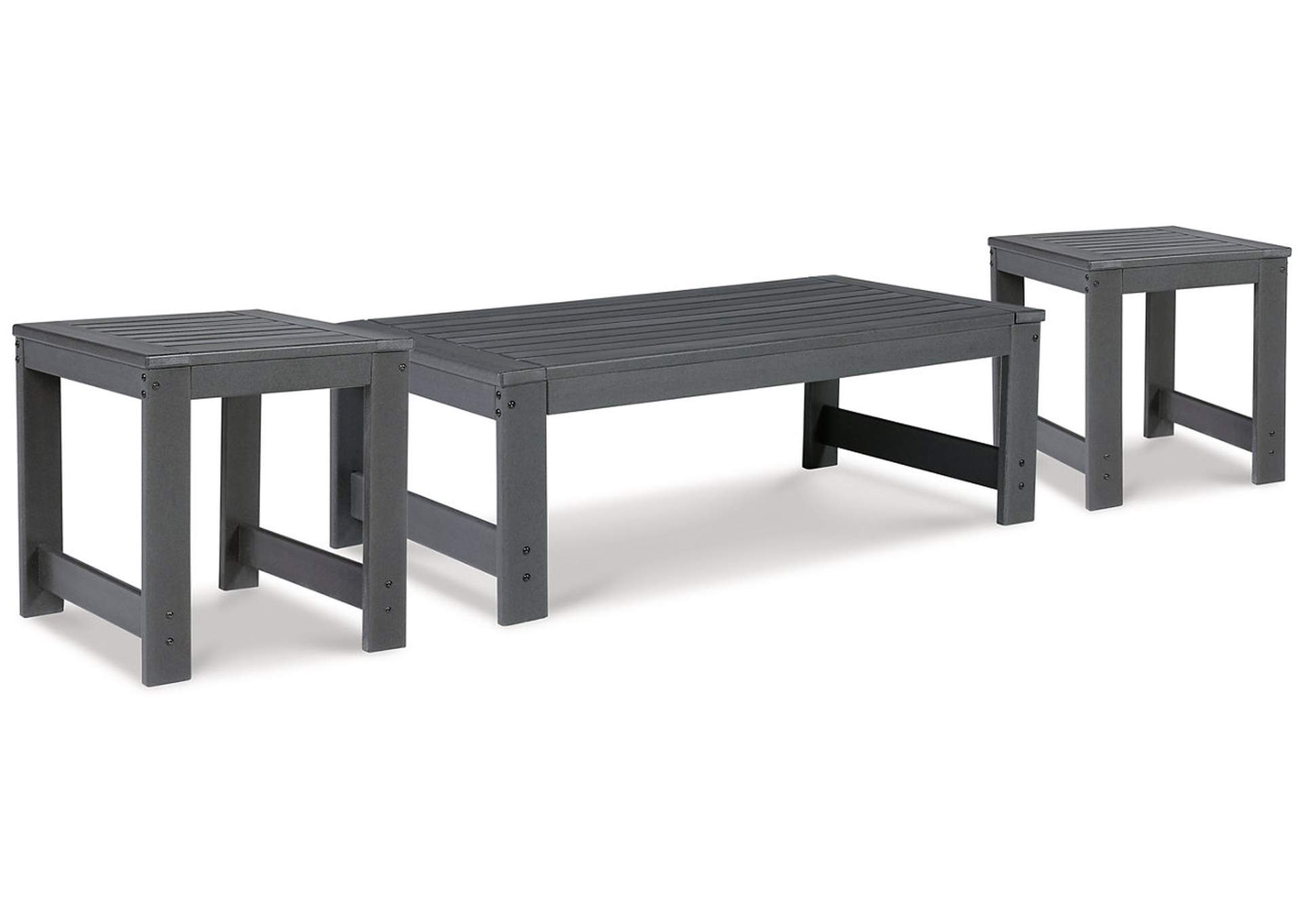 Amora Outdoor Coffee Table with 2 End Tables,Outdoor By Ashley