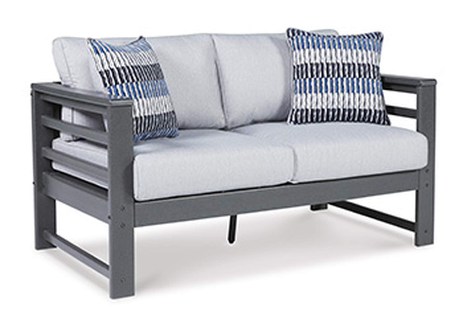 Amora Outdoor Loveseat with Cushion,Outdoor By Ashley