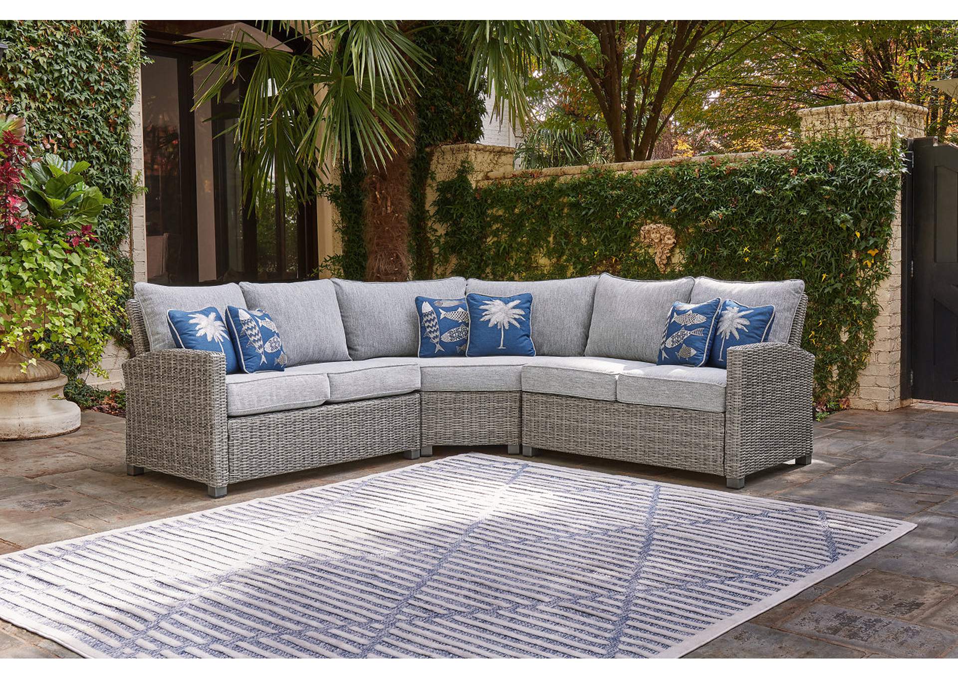 Naples Beach 3-Piece Outdoor Sectional,Outdoor By Ashley