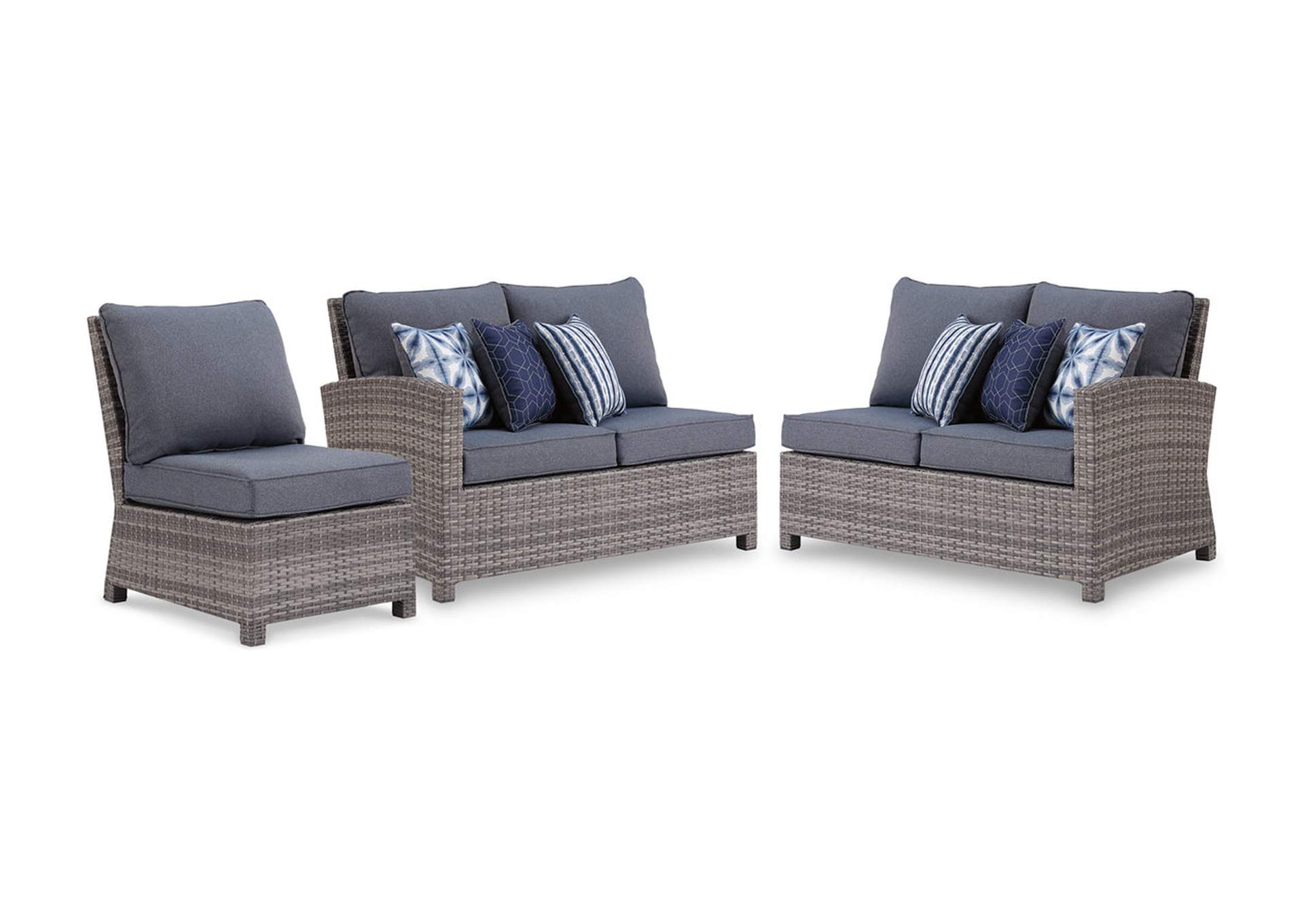 Salem Beach 2-Piece Outdoor Sectional with Chair