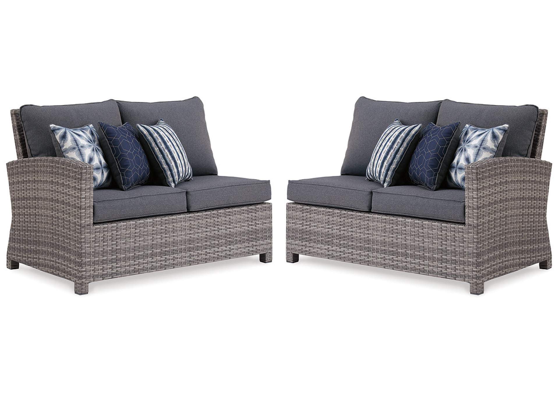 Salem Beach 3-Piece Outdoor Sectional with Chair, Coffee Table and End Table,Outdoor By Ashley