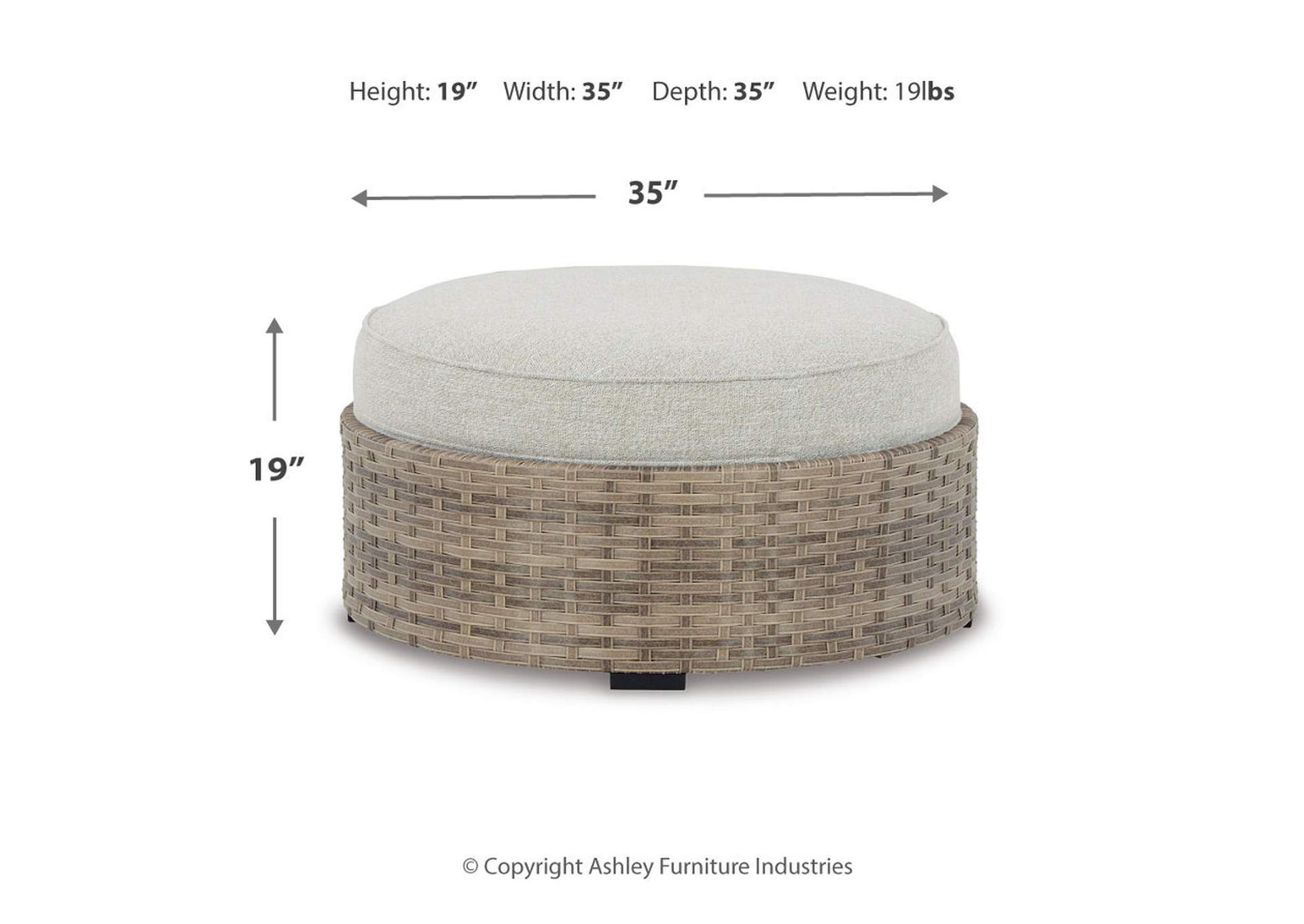 Calworth Outdoor Ottoman with Cushion,Outdoor By Ashley