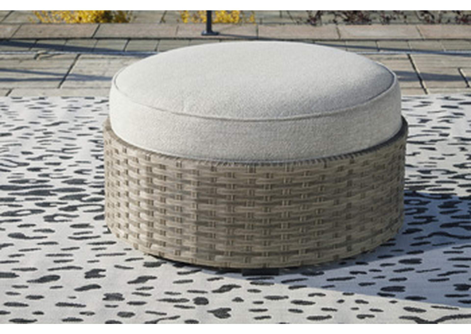 Calworth Outdoor Ottoman with Cushion,Outdoor By Ashley