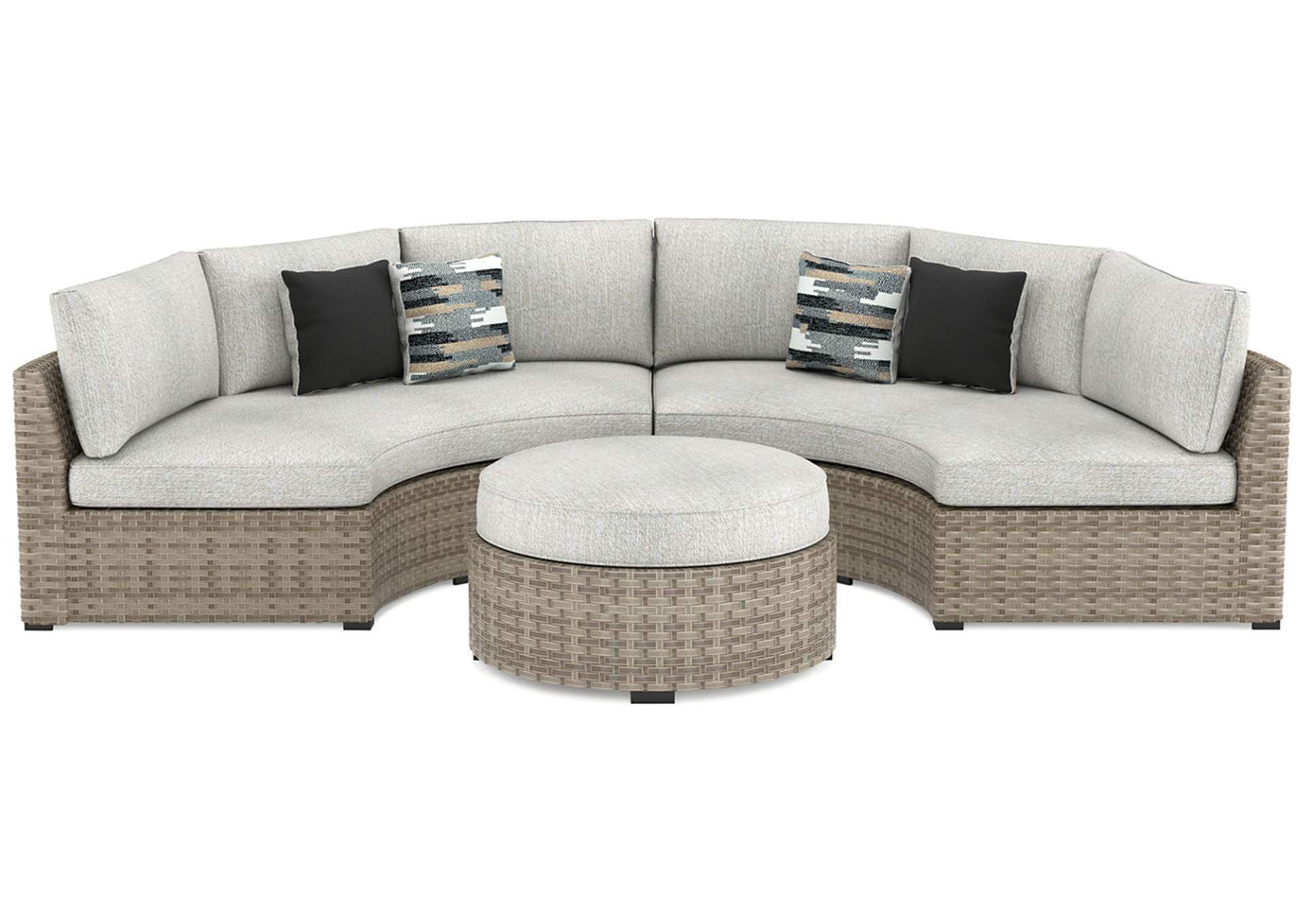 Calworth 2-Piece Sectional with Ottoman,Outdoor By Ashley