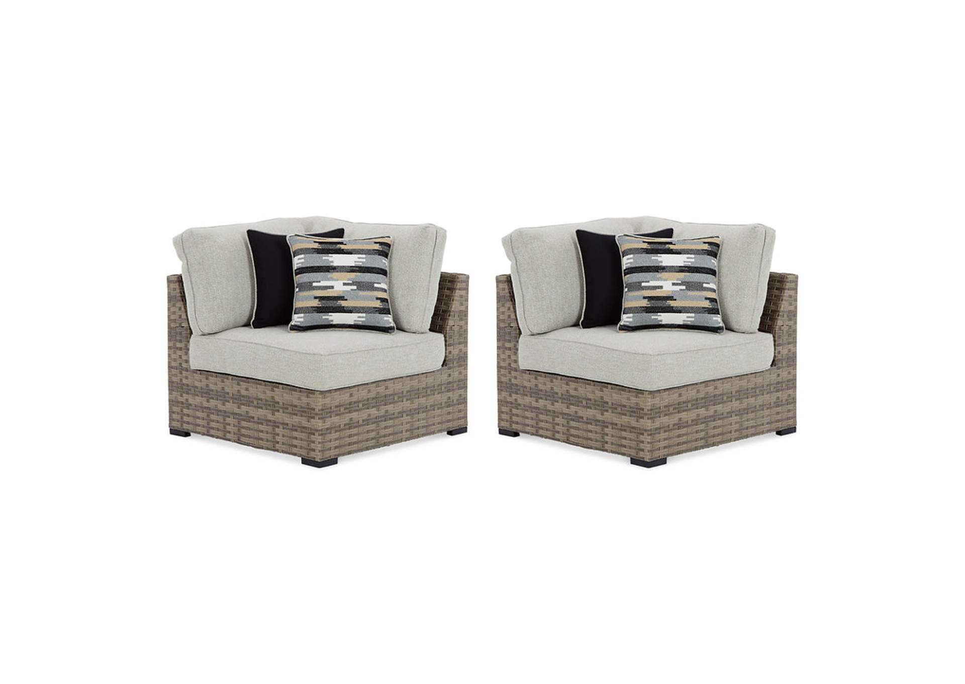 Calworth Outdoor Corner with Cushion (Set of 2),Outdoor By Ashley