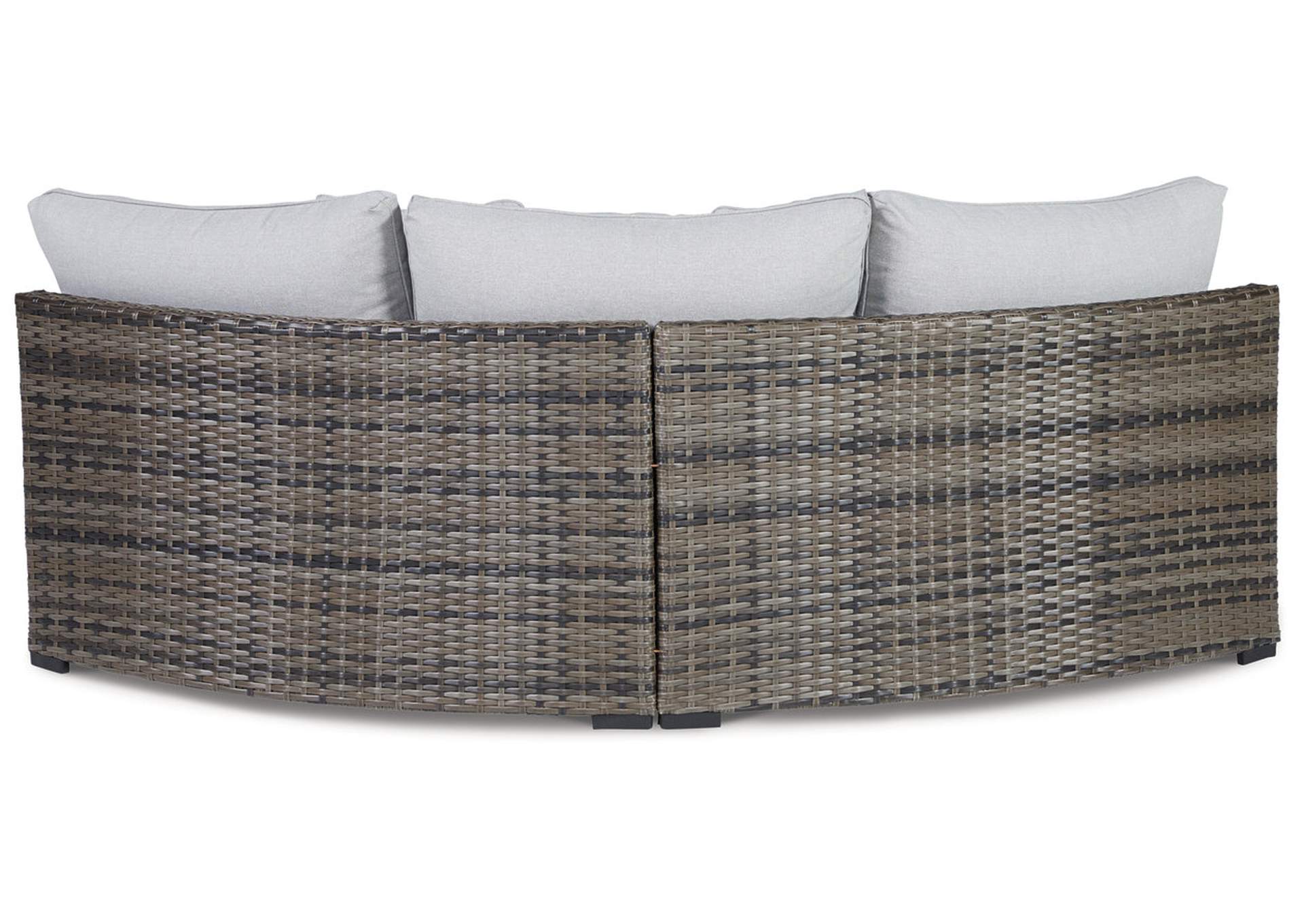 Harbor Court Curved Loveseat with Cushion,Outdoor By Ashley