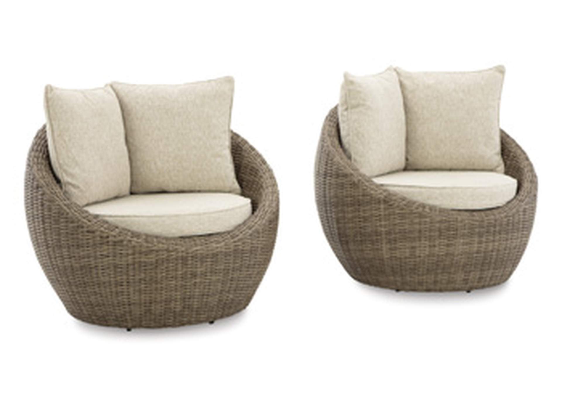 Danson Swivel Lounge with Cushion (Set of 2),Outdoor By Ashley