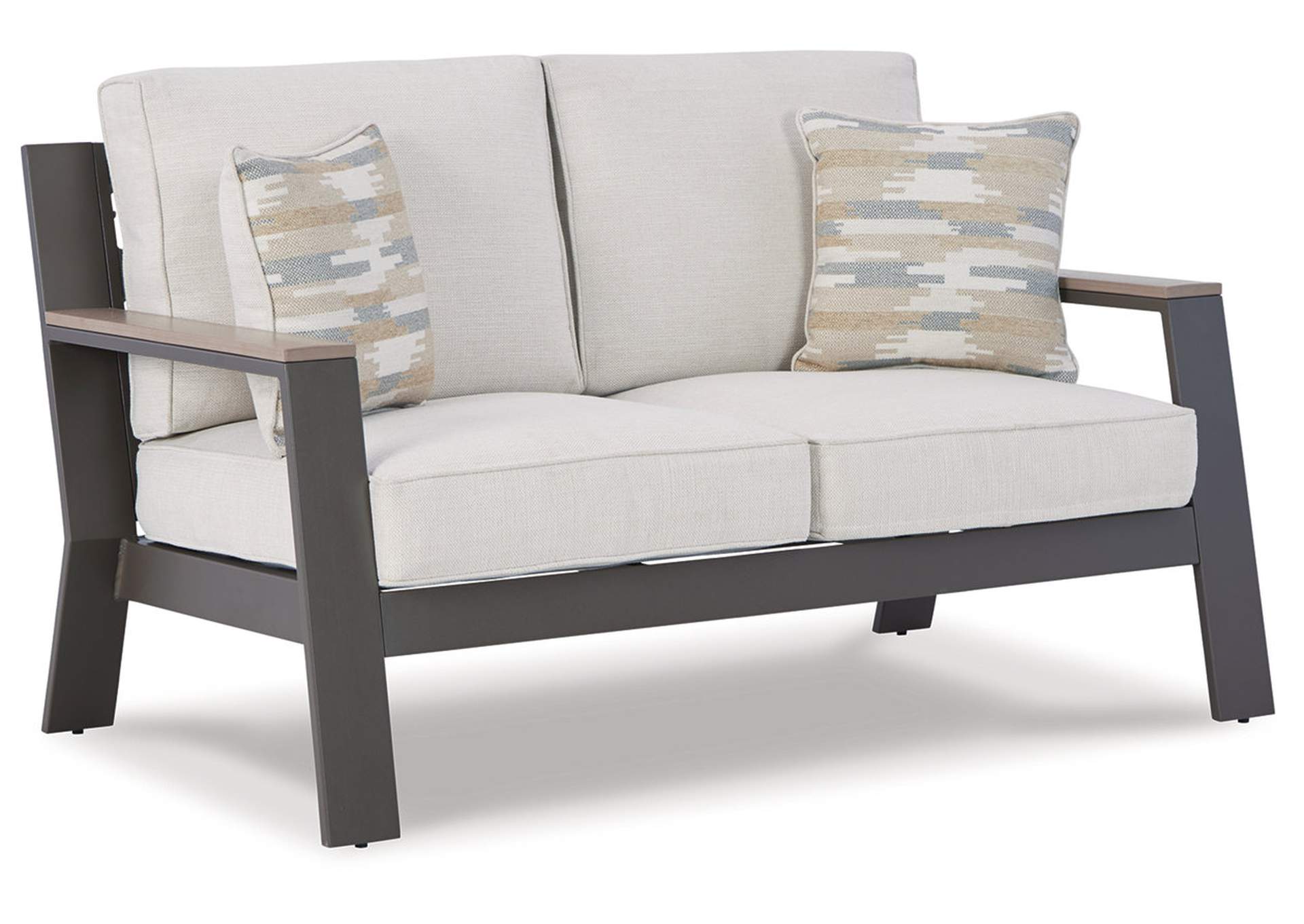 Tropicava Outdoor Loveseat with Cushion,Outdoor By Ashley