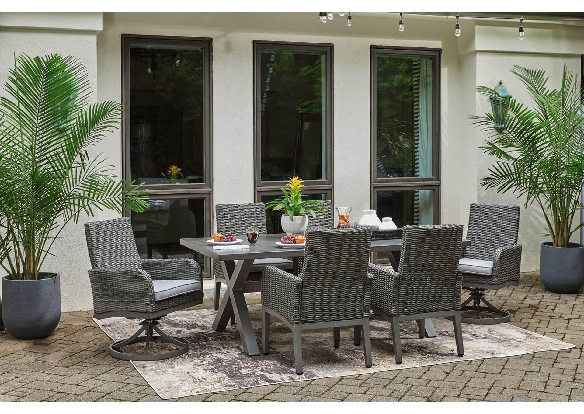 Elite Park Outdoor Dining Table and 6 Chairs,Outdoor By Ashley