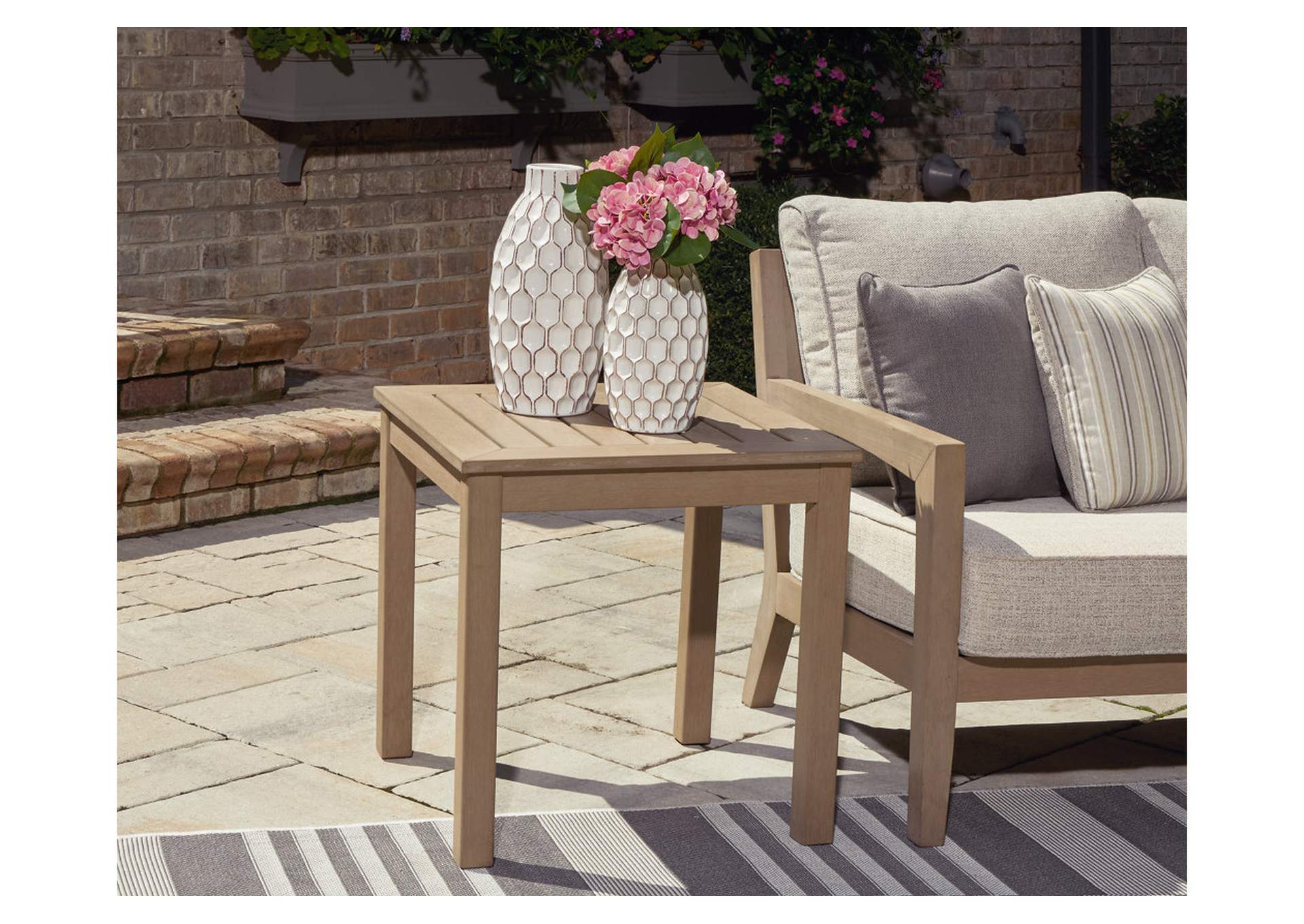 Hallow Creek Outdoor End Table,Outdoor By Ashley