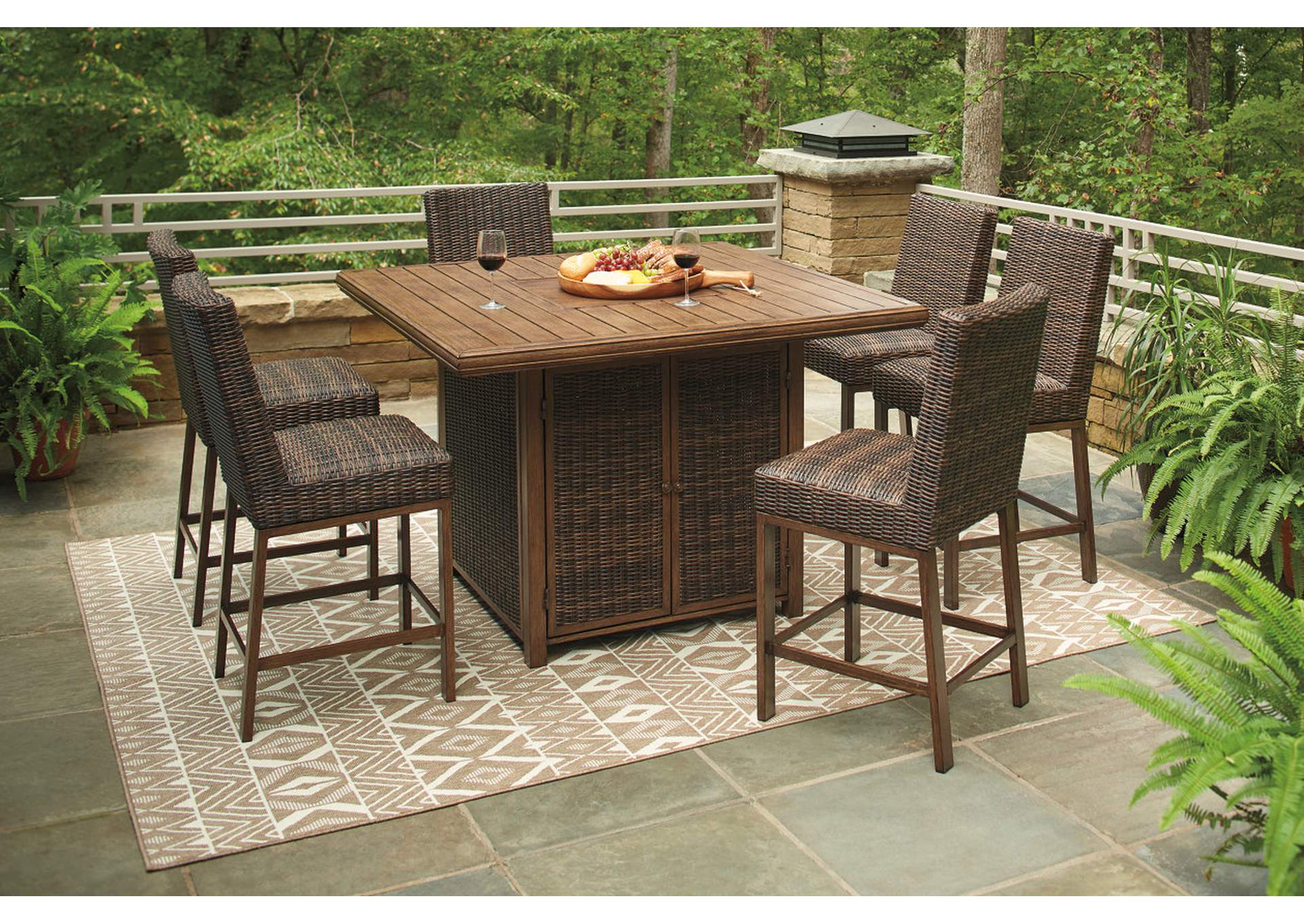 Paradise Trail Outdoor Dining Table and 6 Chairs,Outdoor By Ashley