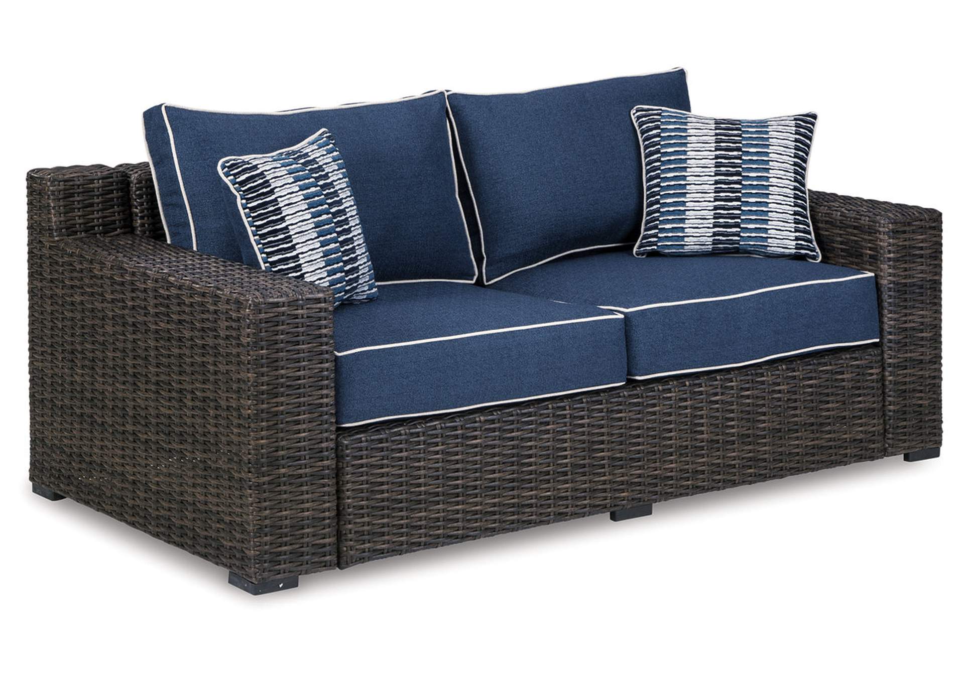 Grasson Lane Outdoor Sofa and Loveseat with Coffee Table,Outdoor By Ashley