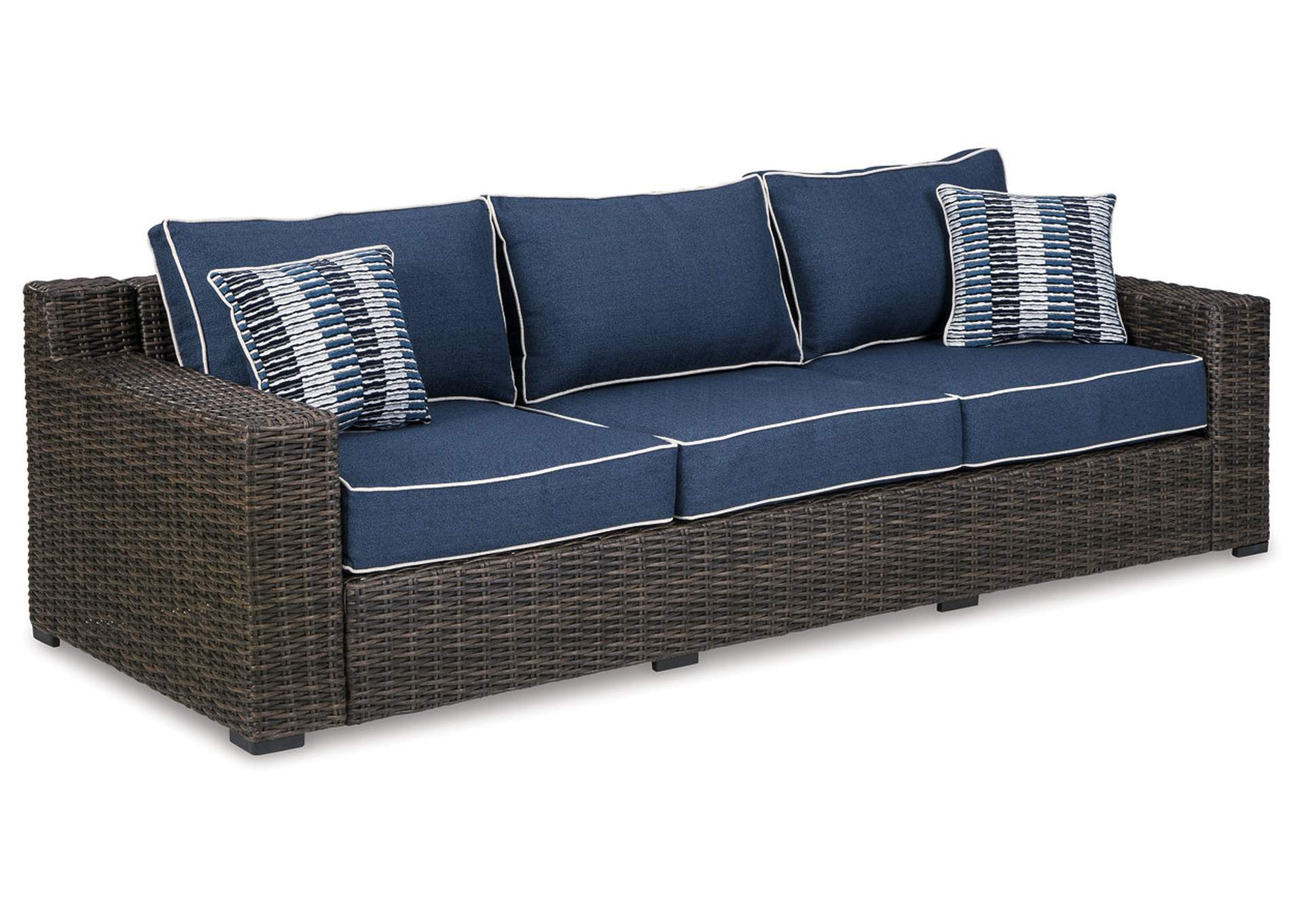 Grasson Lane Outdoor Sofa and 2 Chairs with Coffee Table,Outdoor By Ashley