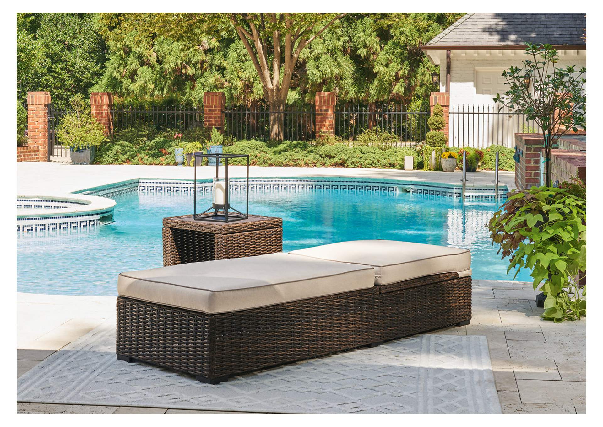 Coastline Bay Outdoor Chaise Lounge with Cushion,Outdoor By Ashley