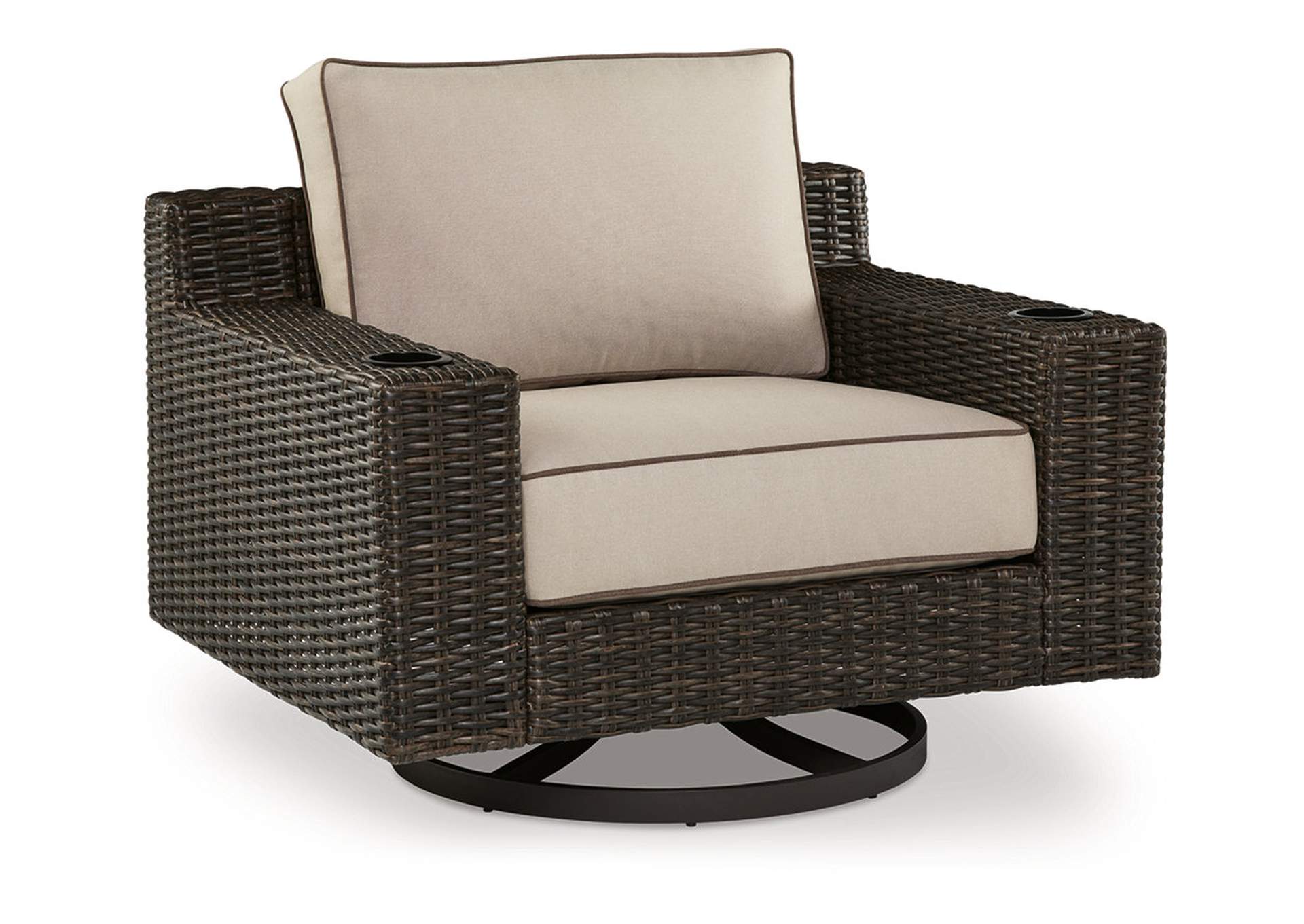 Coastline Bay Outdoor Swivel Lounge with Cushion,Outdoor By Ashley