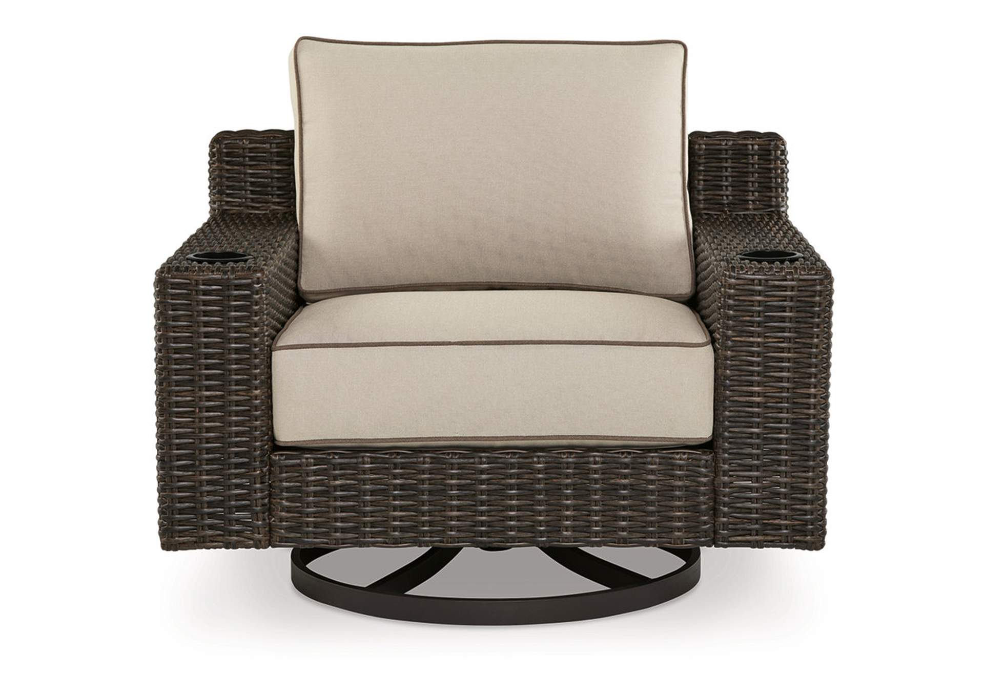 Coastline Bay Outdoor Swivel Lounge with Cushion,Outdoor By Ashley