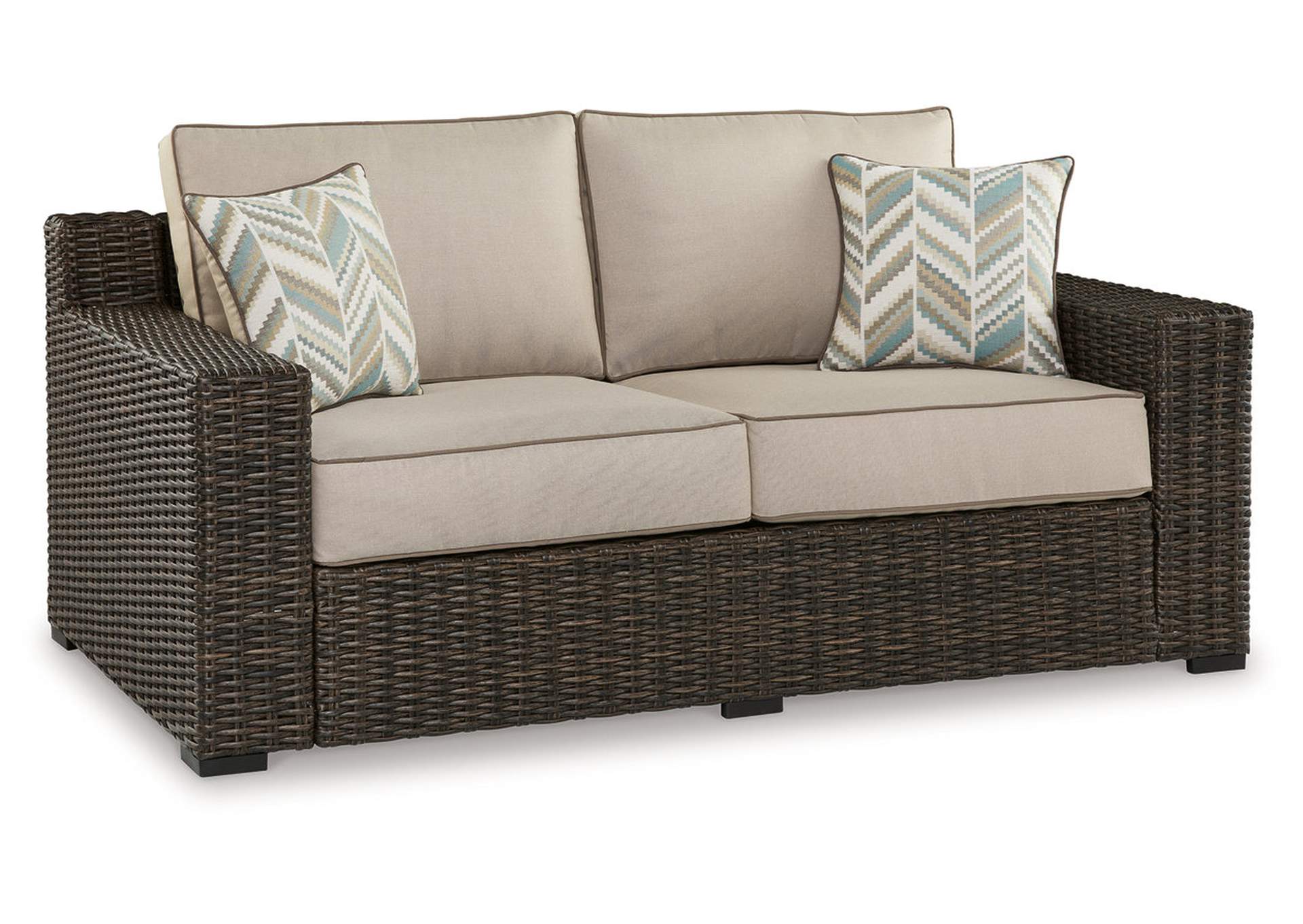 Coastline Bay Outdoor Loveseat with Cushion,Outdoor By Ashley