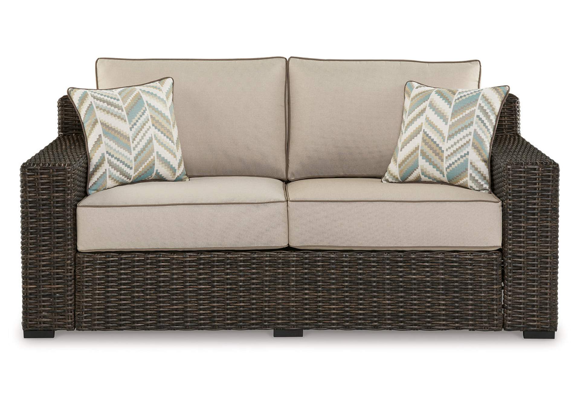 Coastline Bay Outdoor Loveseat with Cushion,Outdoor By Ashley