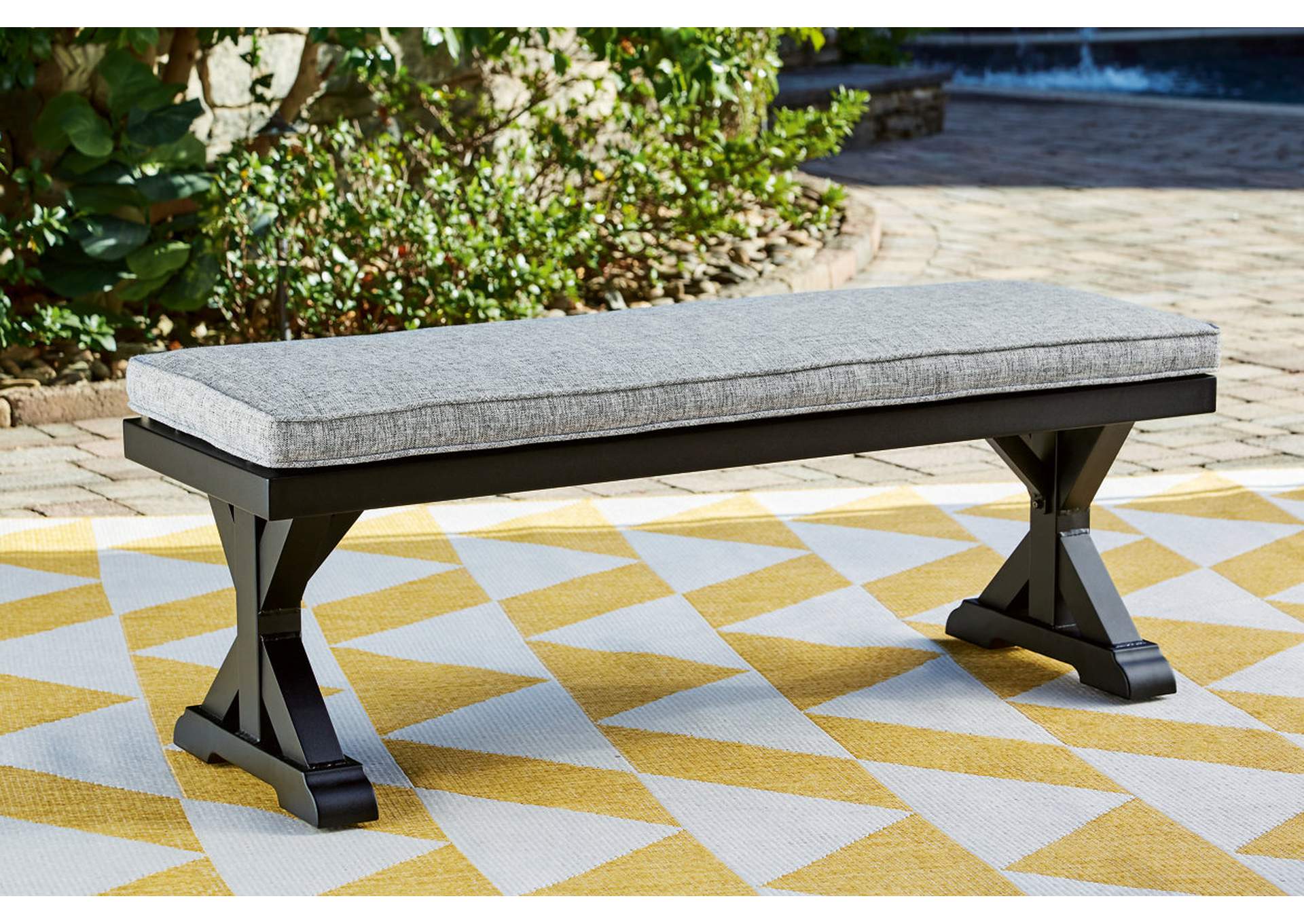 Beachcroft Outdoor Bench with Cushion,Outdoor By Ashley