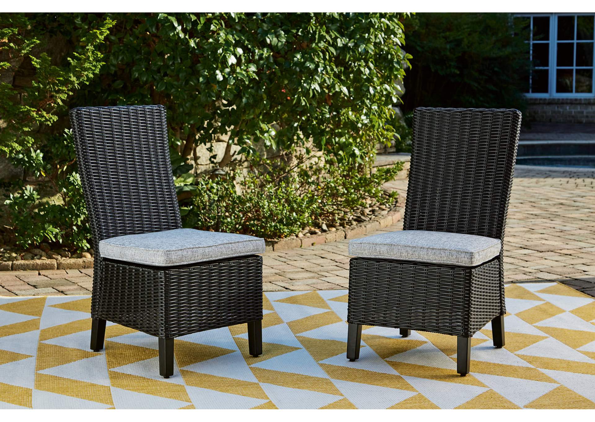 Beachcroft Outdoor Side Chair with Cushion (Set of 2),Outdoor By Ashley