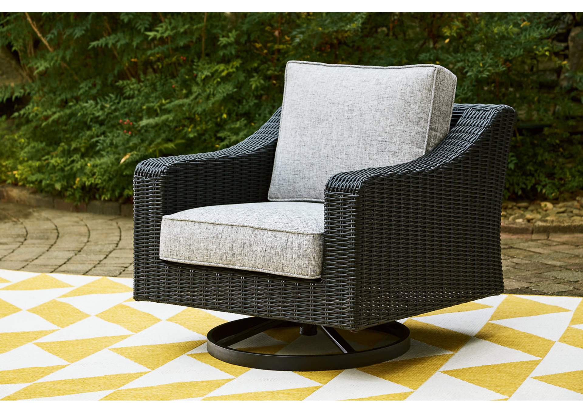 Beachcroft Outdoor Swivel Lounge with Cushion,Outdoor By Ashley