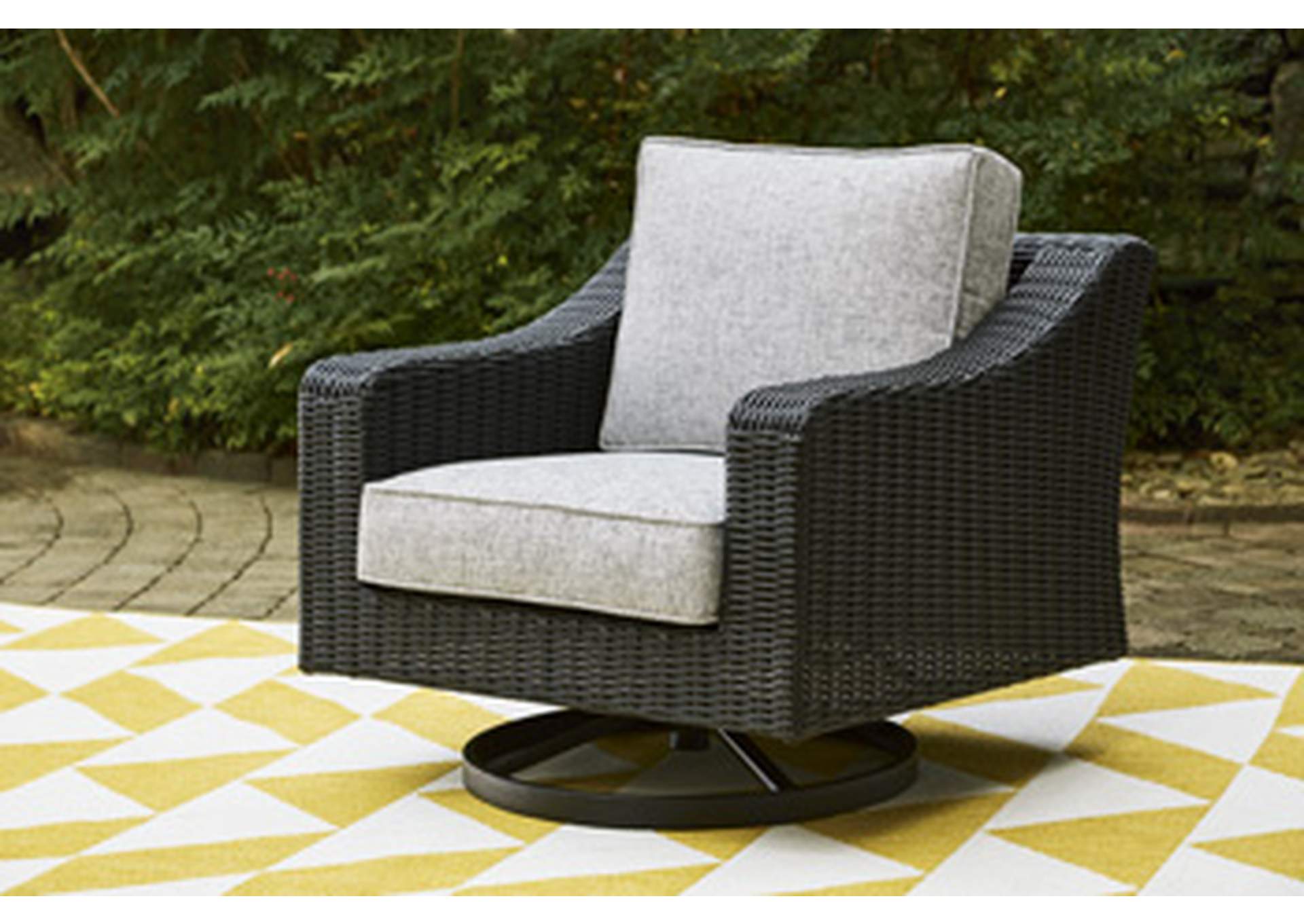 Beachcroft Outdoor Swivel Lounge with Cushion,Outdoor By Ashley