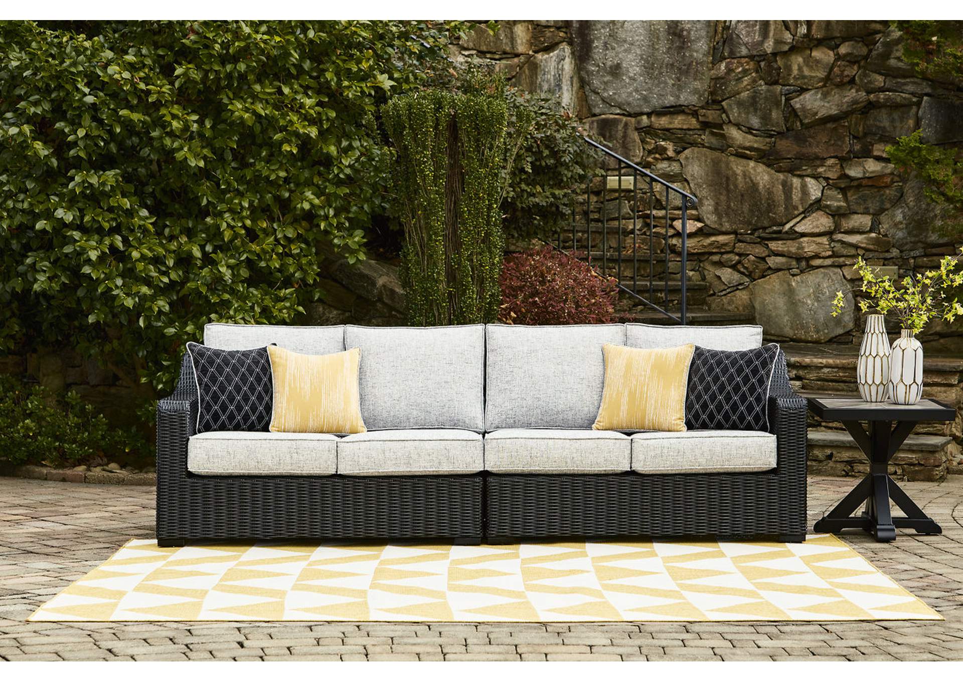 Beachcroft 2-Piece Outdoor Loveseat with Cushion,Outdoor By Ashley