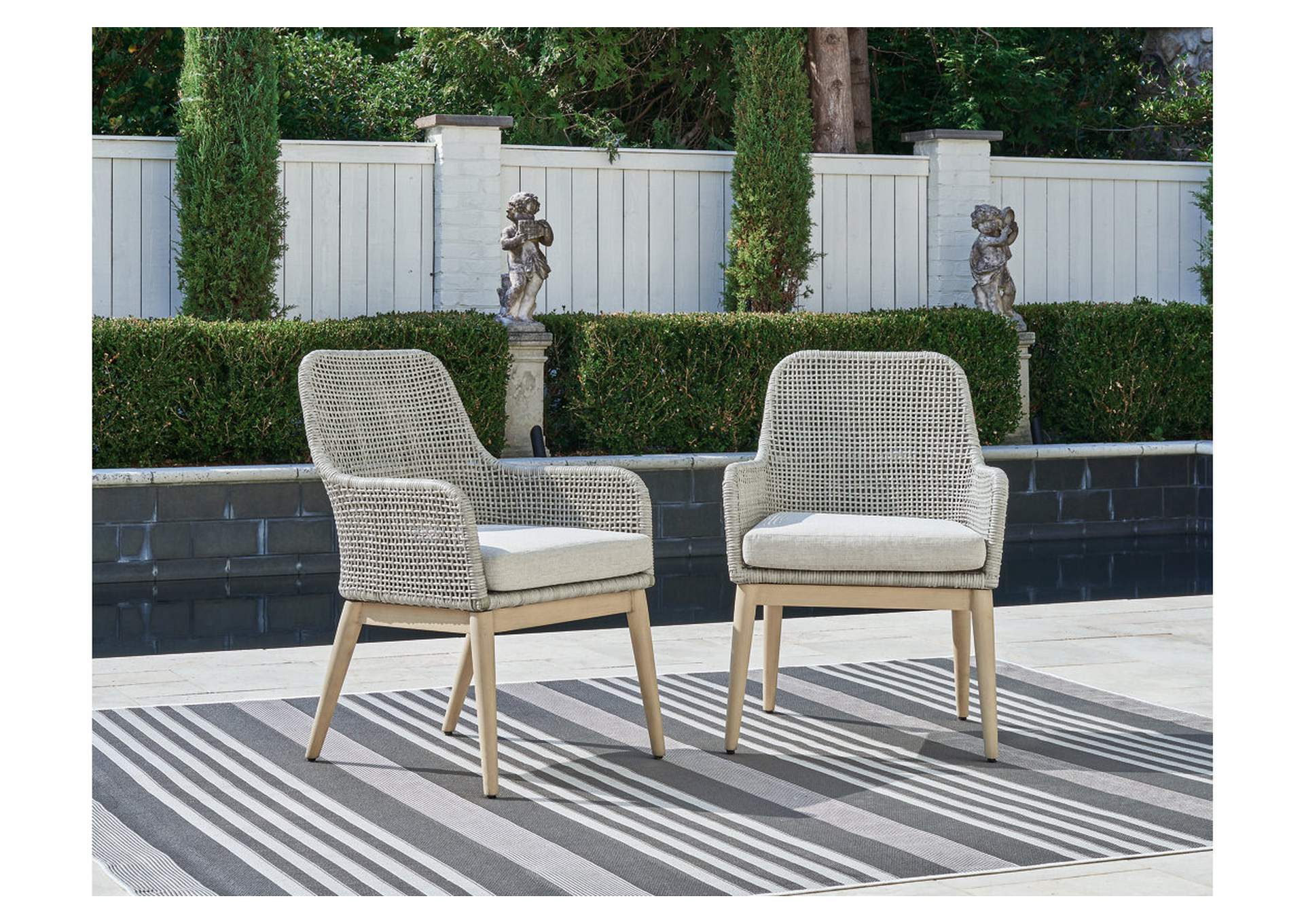 Seton Creek Outdoor Dining Arm Chair (Set of 2),Outdoor By Ashley