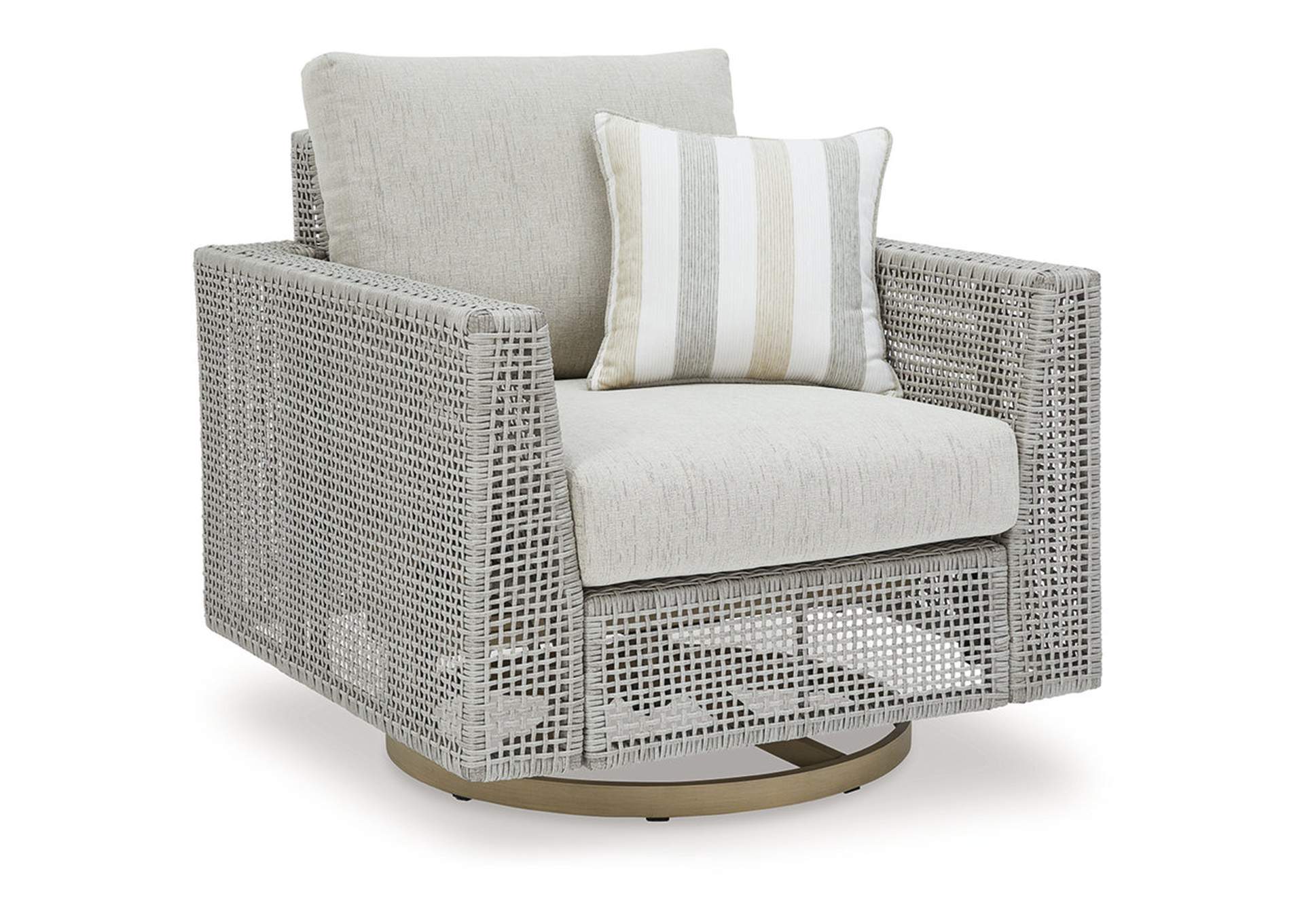 Seton Creek Outdoor Swivel Lounge with Cushion,Outdoor By Ashley