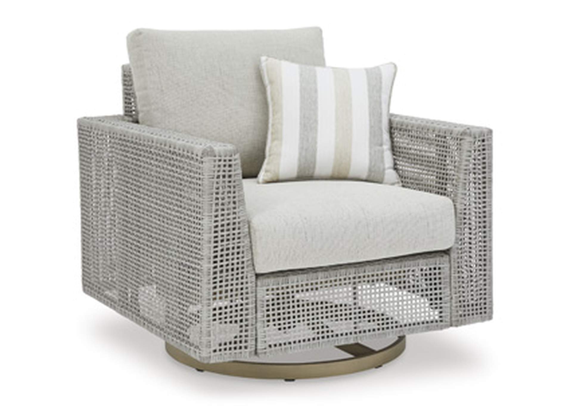 Seton Creek Outdoor Swivel Lounge with Cushion,Outdoor By Ashley