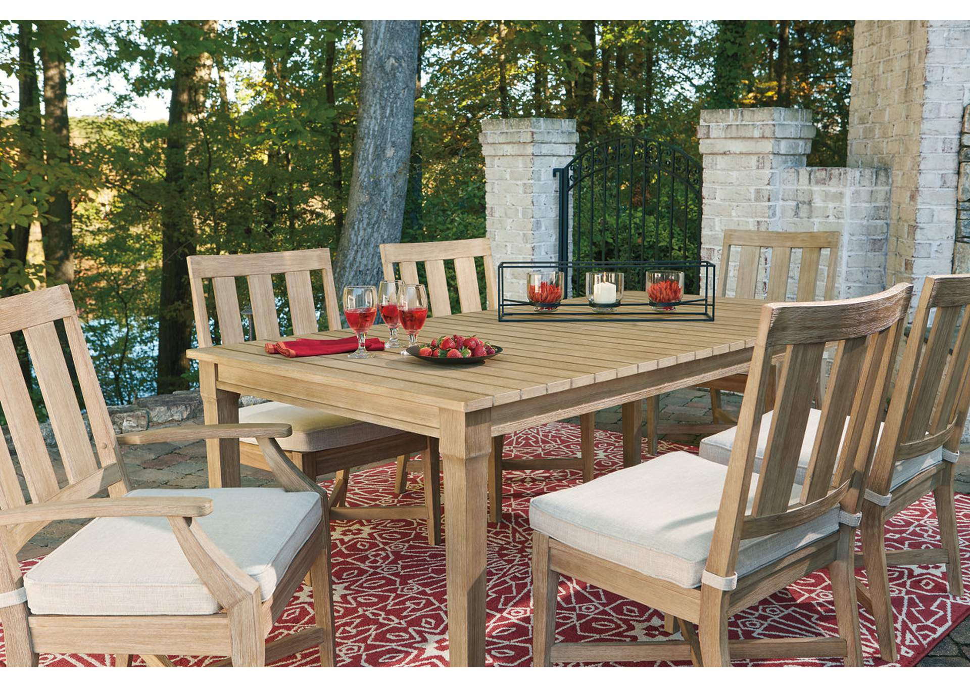Clare View Outdoor Dining Table and 6 Chairs,Outdoor By Ashley